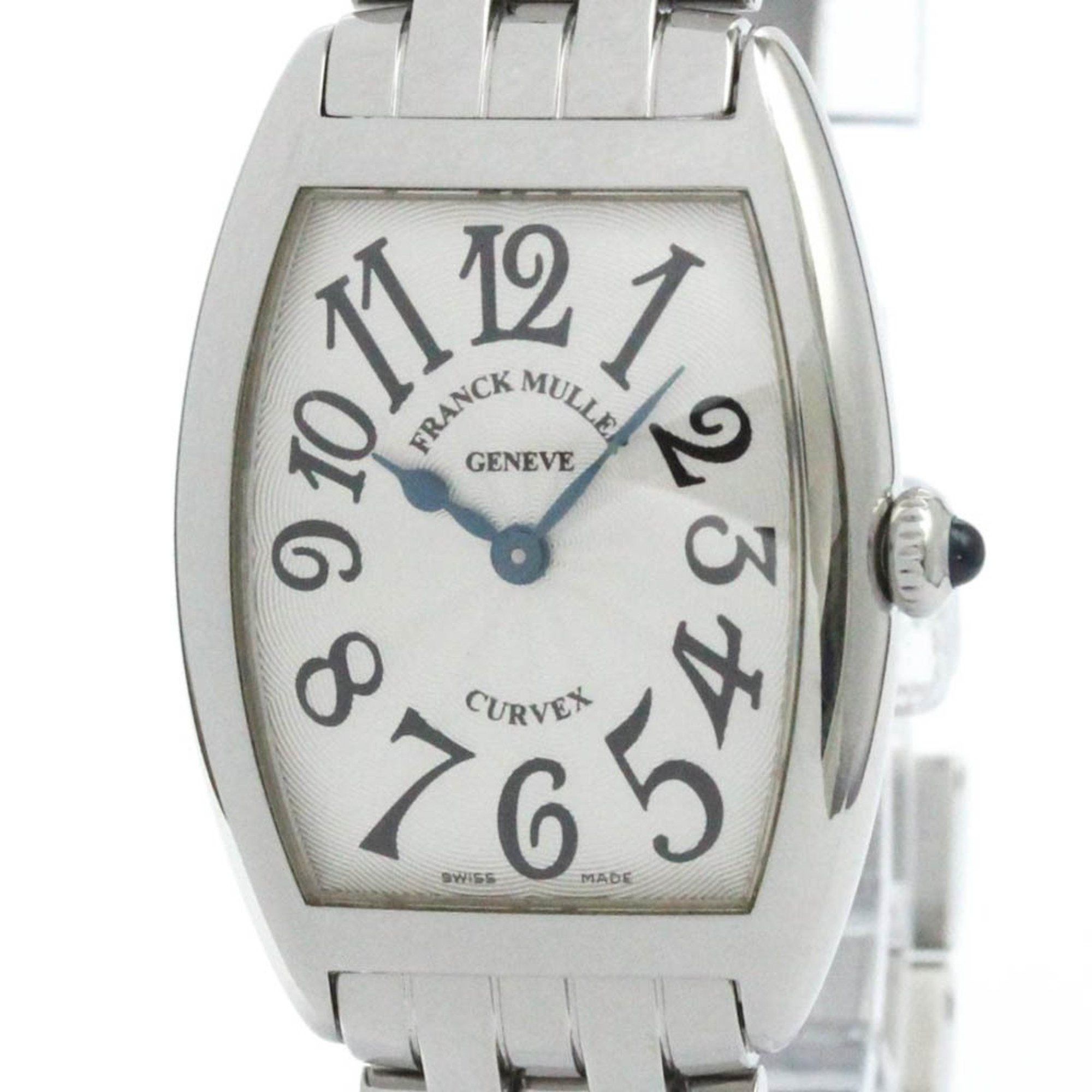 Polished Franck Muller Cintree Curvex Steel Quartz Watch 1752Qz Bf581986 in Silver, Women's