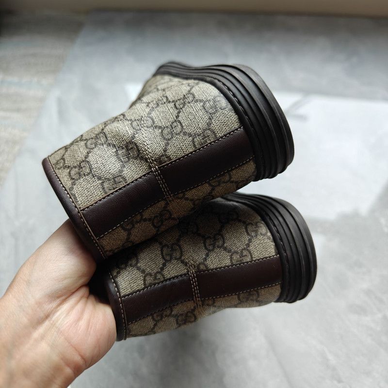 Gucci Gucci High Top Lace-Up Sneakers in Brown - Size US 8 / EU 41 - 7 Thumbnail