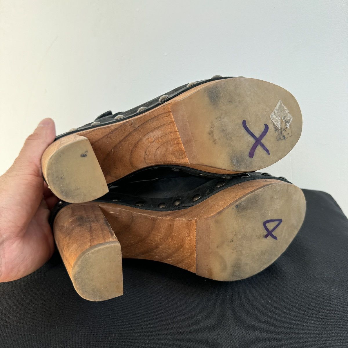 Japanese Brand × Vintage Vintage Spain Leather Clogs Platform Shoes Size US 8 / IT 38 - 6 Thumbnail