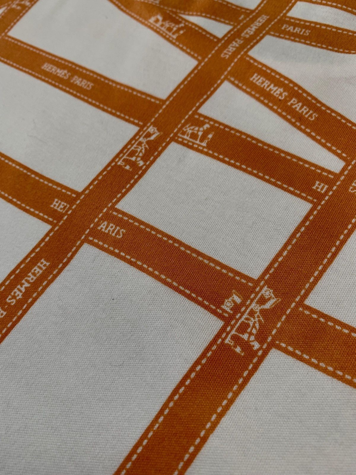Hermes FREE TAX! 2000s Ribbon Tape Allover Printed Top Size US S / EU 44-46 / 1 - 4 Thumbnail