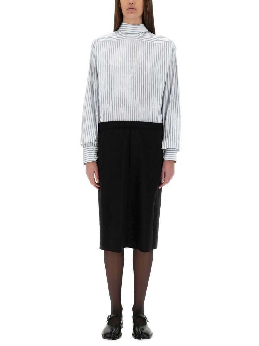 Maison Margiela MAISON MARGIELA INVERTED STRIPED DRESS-SHIRT - MULTI (IT 42) Size M / US 6-8 / IT 42-44 - 1 Thumbnail