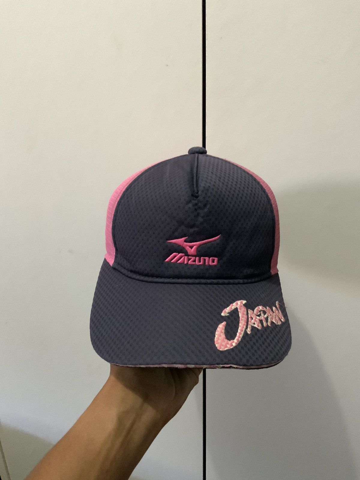 Japanese Brand Mizuno Japan Pink Trucker Hat Size ONE SIZE - 5 Thumbnail
