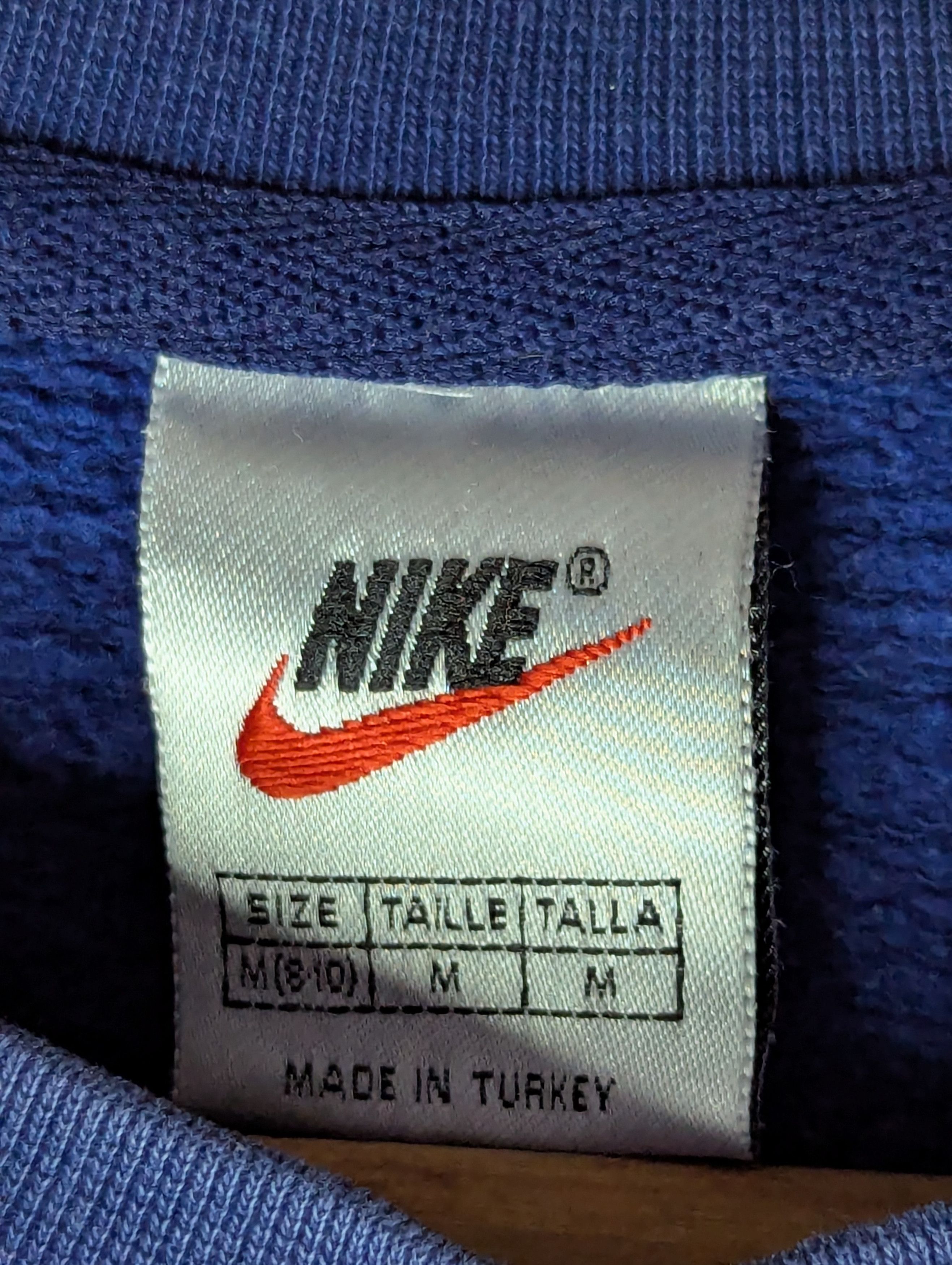 Nike × Vintage Women's Dark Blue Oversized Sweatshirt with Big Logo Swoosh Size M / US 6-8 / IT 42-44 - 10 Thumbnail