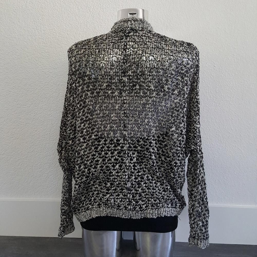 rue21 Grey Black Cardigan Long Sleeve Size XS / US 0-2 / IT 36-38 - 2 Thumbnail