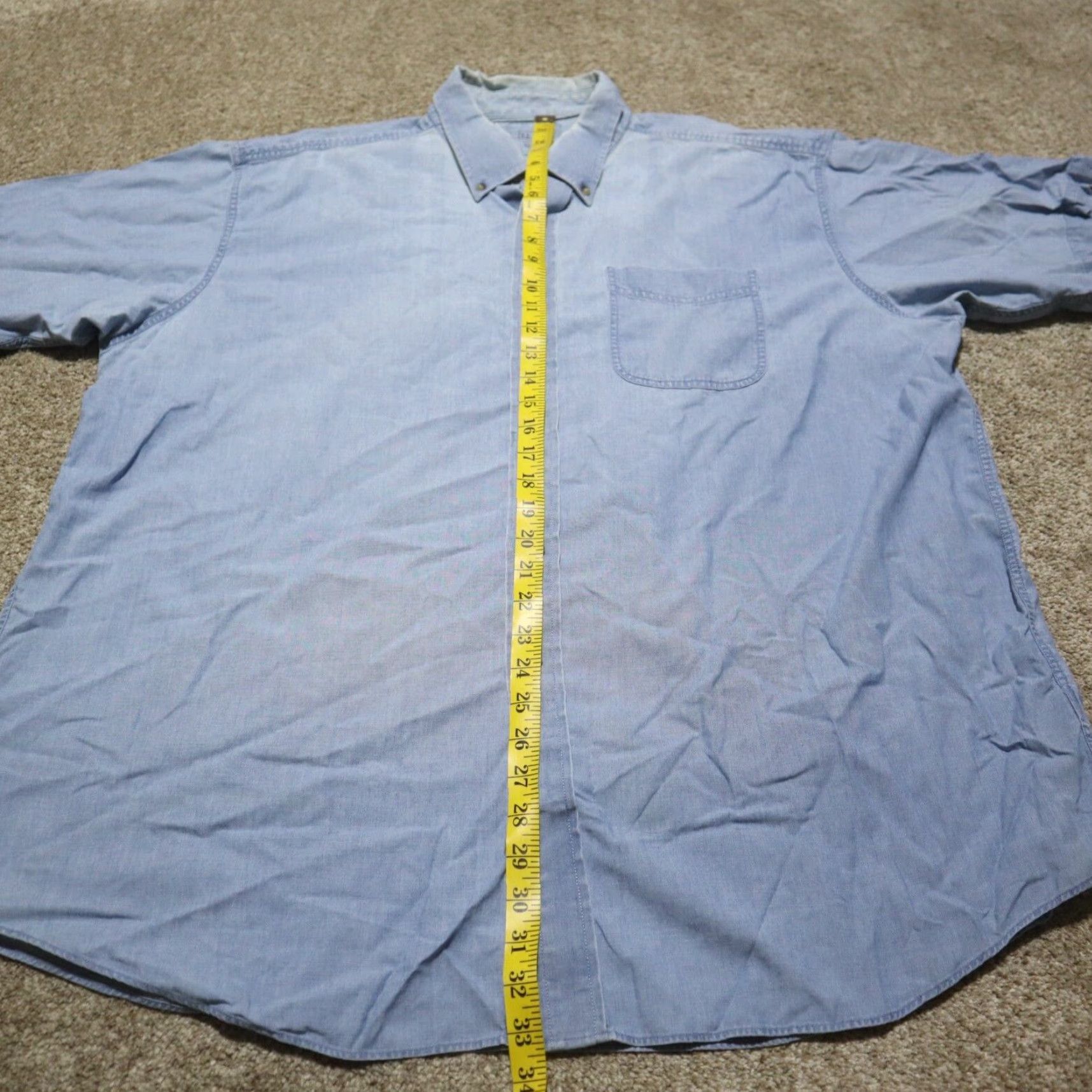 Vintage VINTAGE L.L. Bean Denim Shirt Men's 2XL Long Sleeve Button Up Casual Fall Spring Summer Black Blue Size US XXL / EU 58 / 5 - 6 Thumbnail