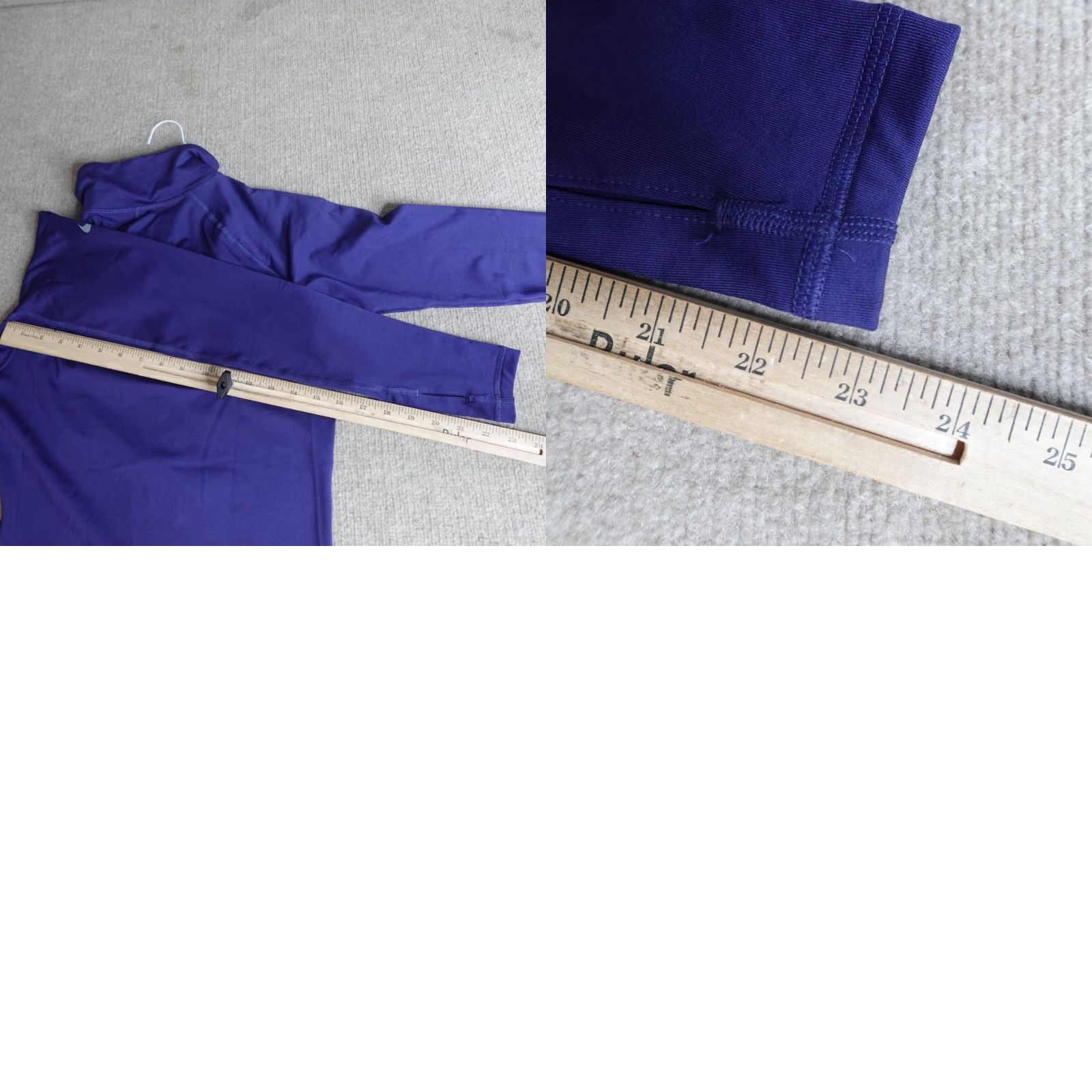 Nike Nike Pro Womens Shirt M Blue Purple Hyperwarm 1/2 Zip Mock Neck Long Sleeve Athletic Running & Jogging 485379-422 Size M / US 6-8 / IT 42-44 - 8 Thumbnail