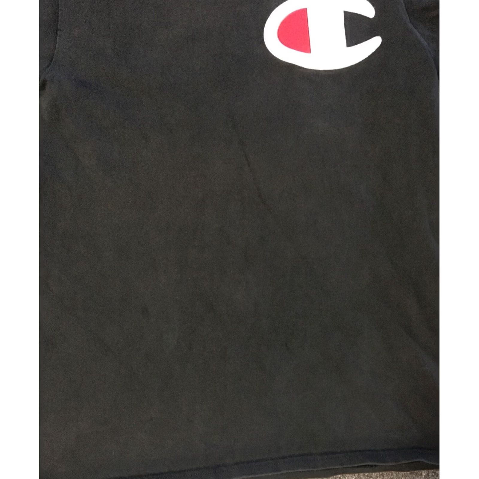 Champion VINTAGE Champion Big Logo Faded Distress Shirt M L Hip Hop Grunge 90s USA Punk Shirt Mens Black Size US M / EU 48-50 / 2 - 4 Thumbnail