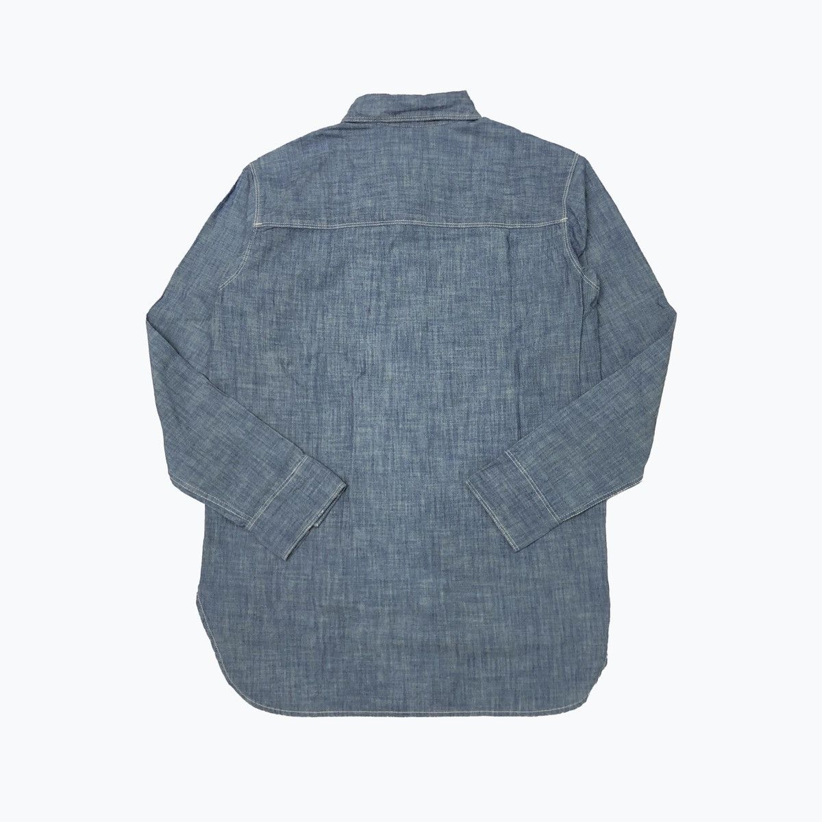Who A.U. Who A.U Blue Cotton Chambray Twin Pocket Shirt Womens Size S / US 4 / IT 40 - 5 Thumbnail