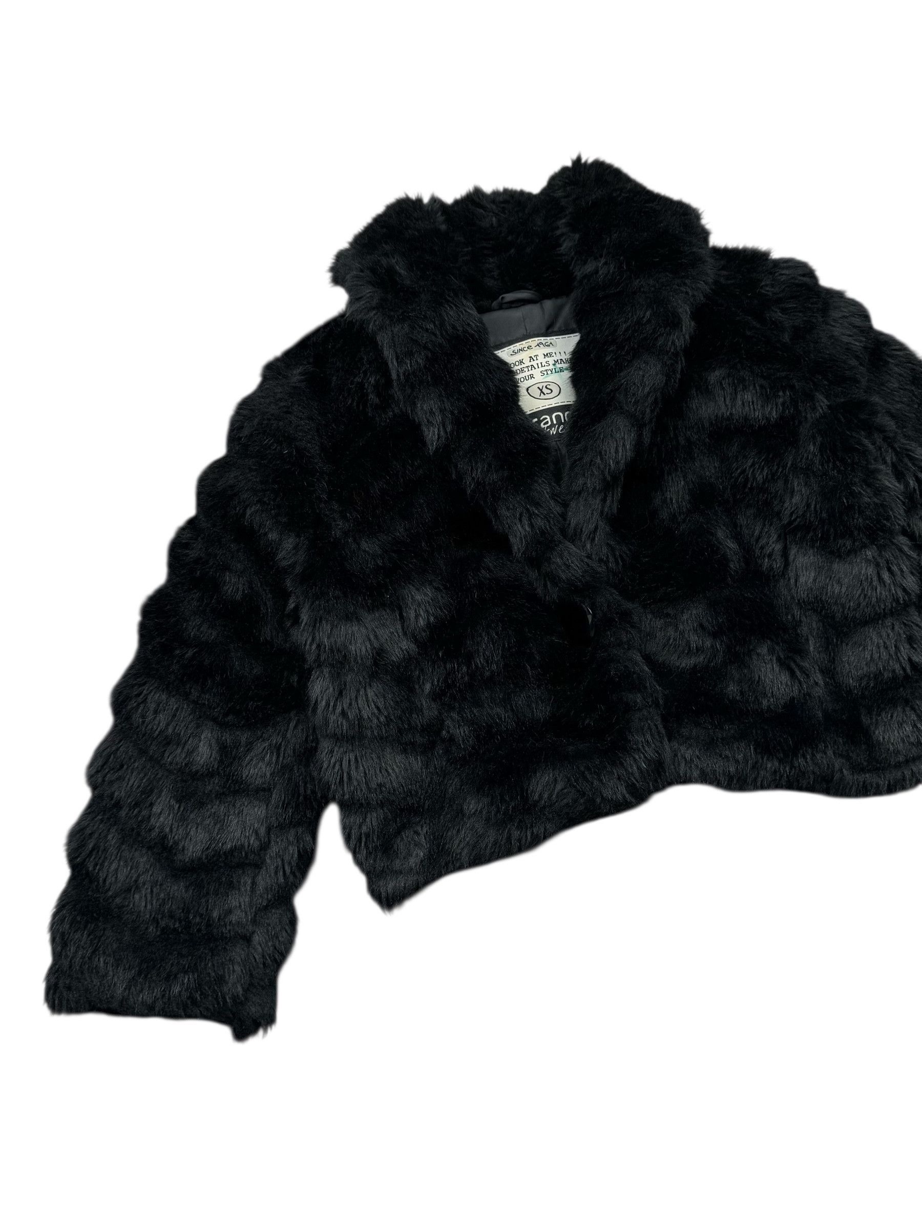Japanese Brand Y2K Cropped Faux Fur Jacket(V159) Size XS / US 0-2 / IT 36-38 - 2 Thumbnail