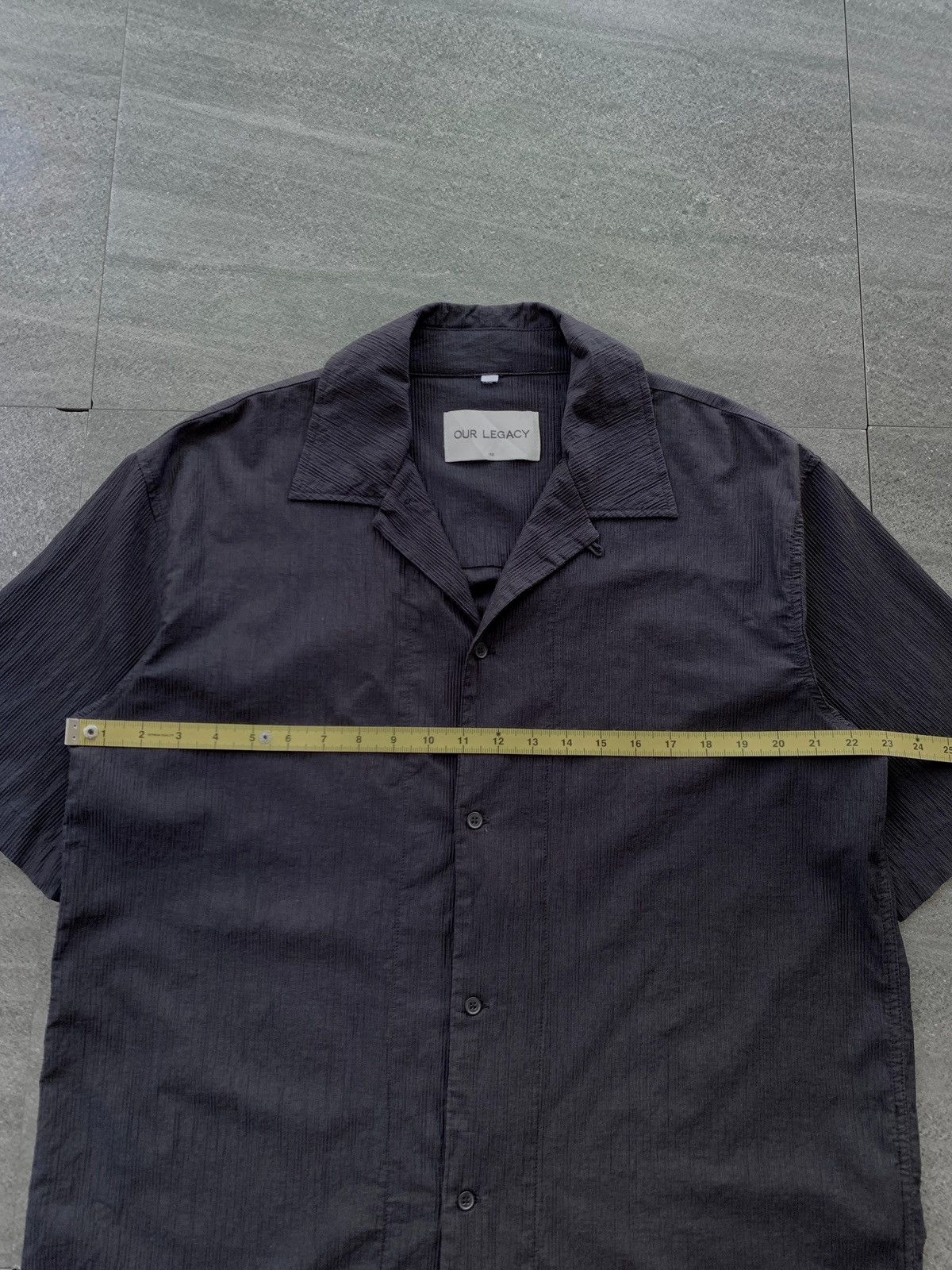 Our Legacy FREE TAX! Pleated Textured Open Collar Shirt Size US M / EU 48-50 / 2 - 11 Thumbnail