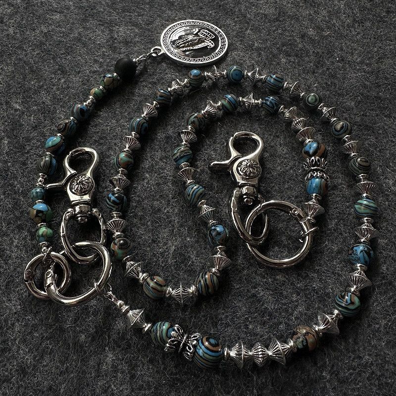 Jean Y2K Punk Turquoise Jean Chain Size ONE SIZE - 1 Thumbnail