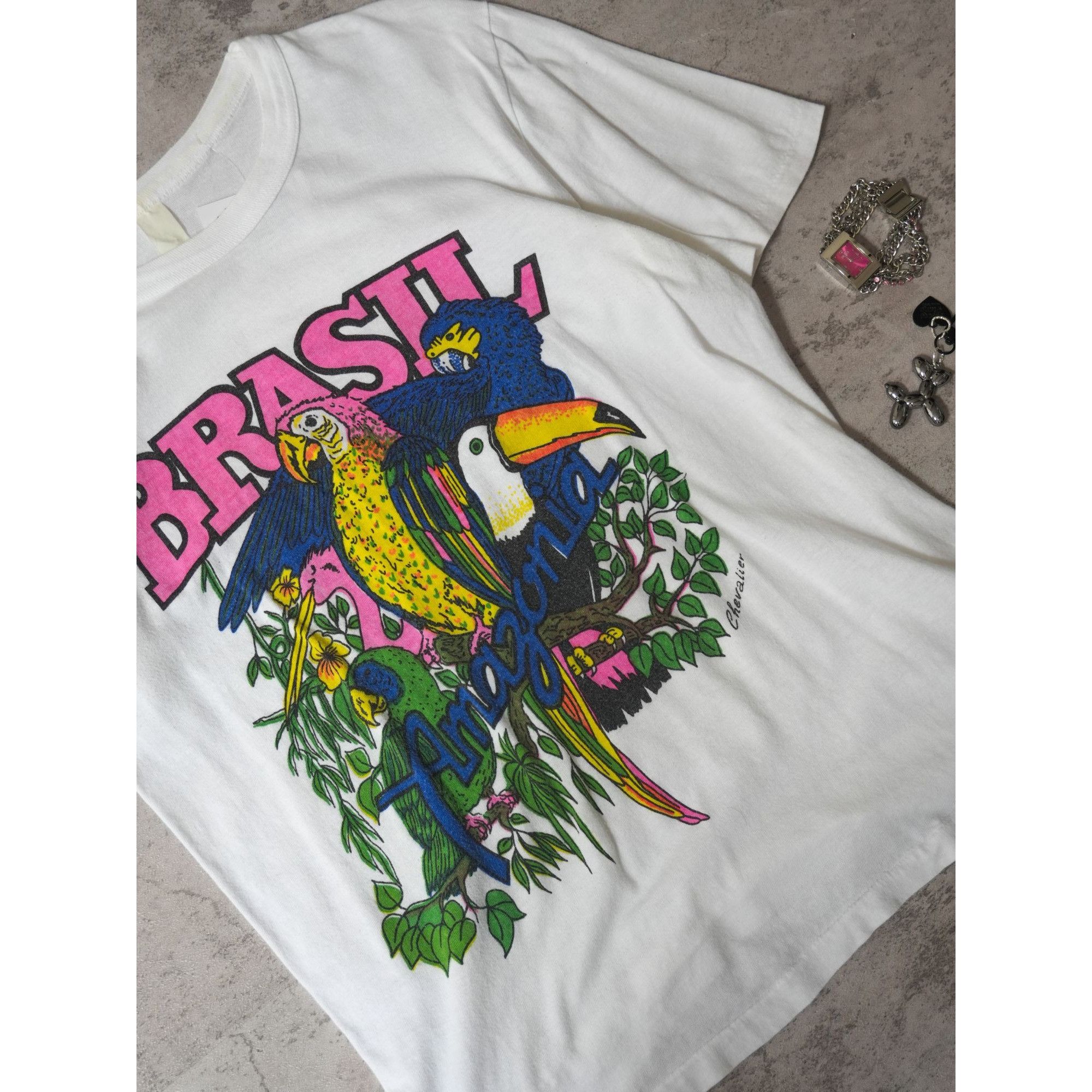 Other Vintage 90s Brasil Amazonia Single Stitch Graphic T Size L / US 10 / IT 46 - 2 Thumbnail