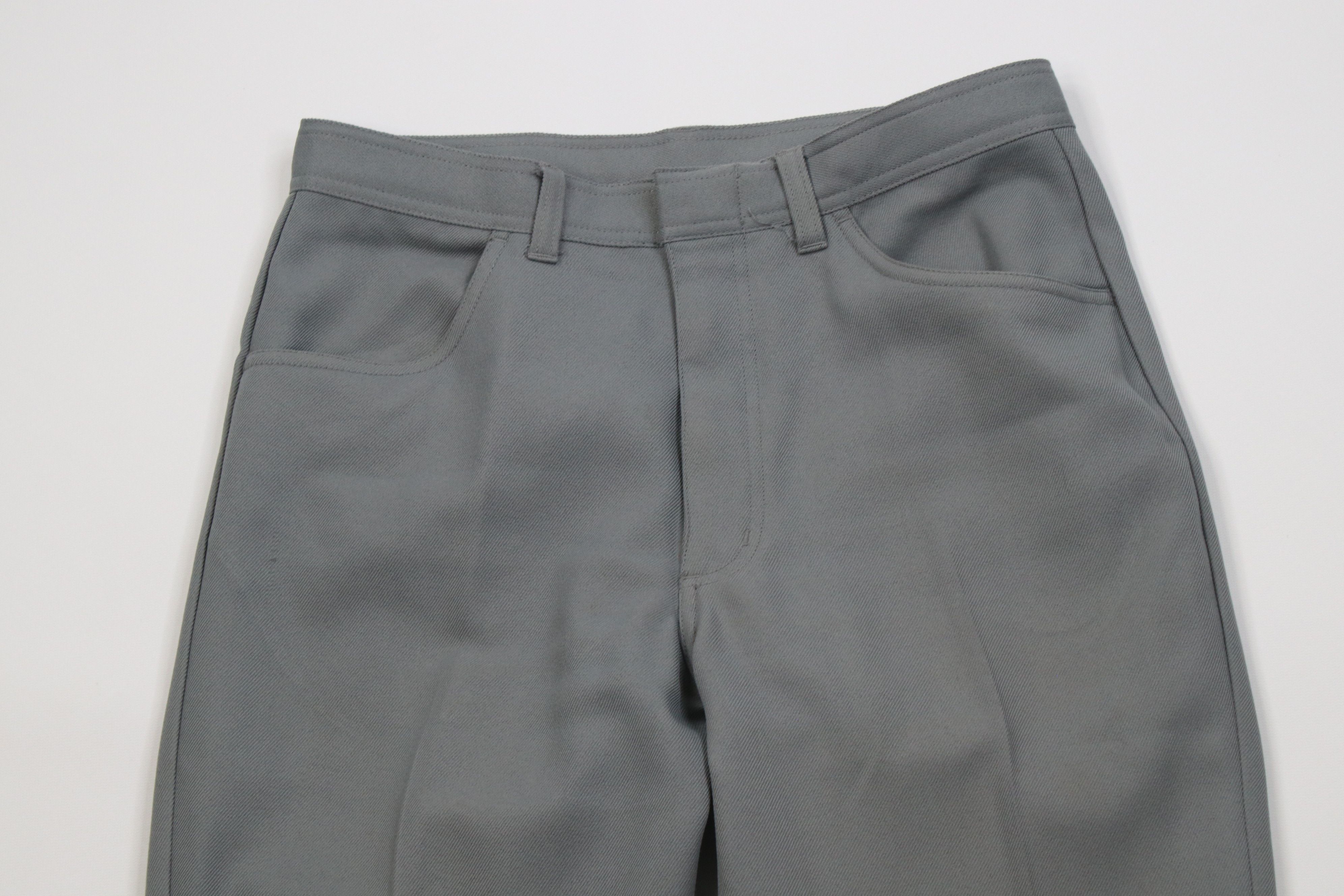 Vintage Vintage 90s Streetwear Knit Flared Wide Leg Chino Pants Gray Size US 32 / EU 48 - 2 Thumbnail
