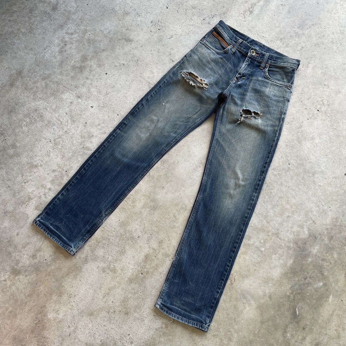 Edwin Vintage Edwin Distressed Faded Ripped Jeans Denim Pants Size US 29 - 3 Thumbnail