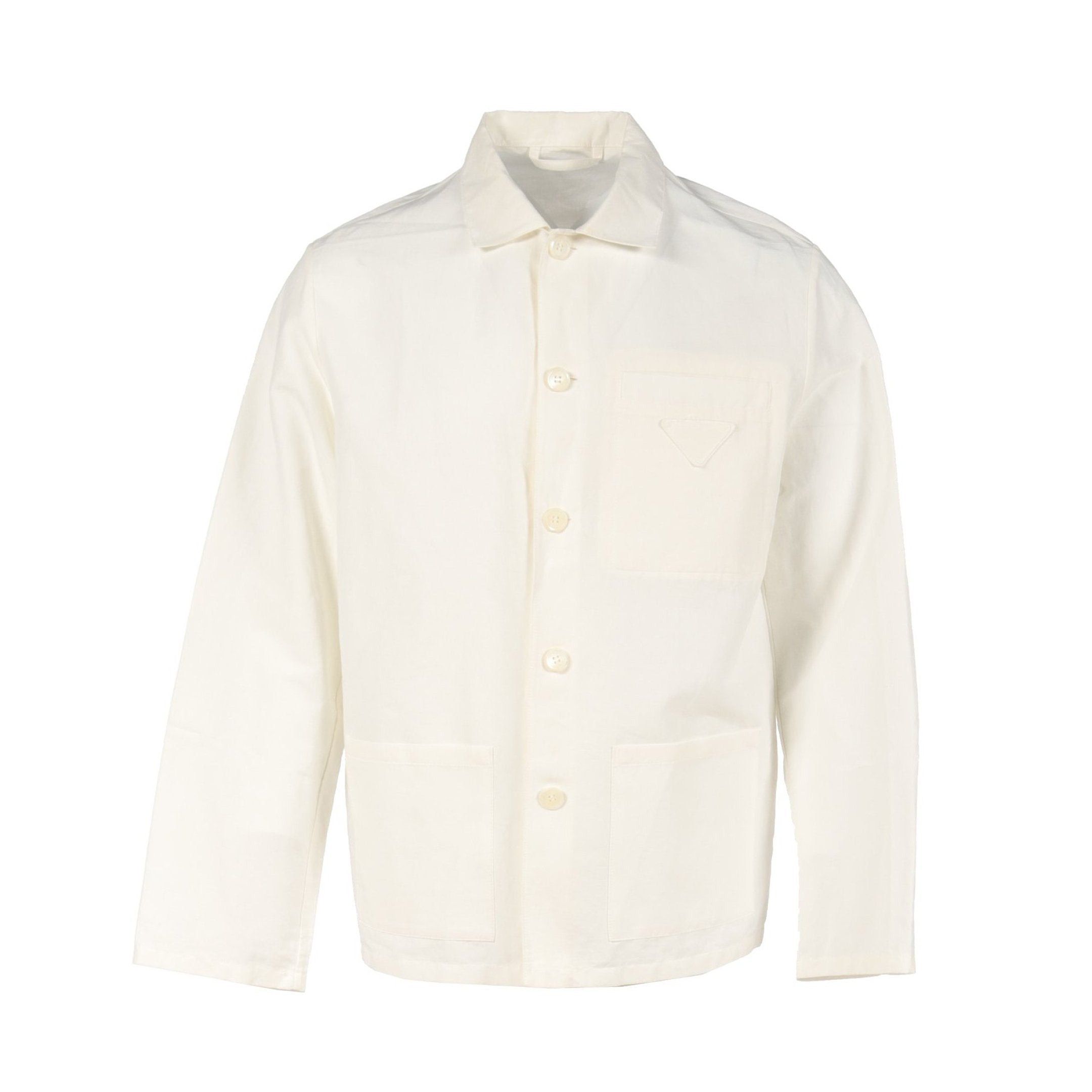 image of Prada Shirt Jacket Linen Off White, Men's