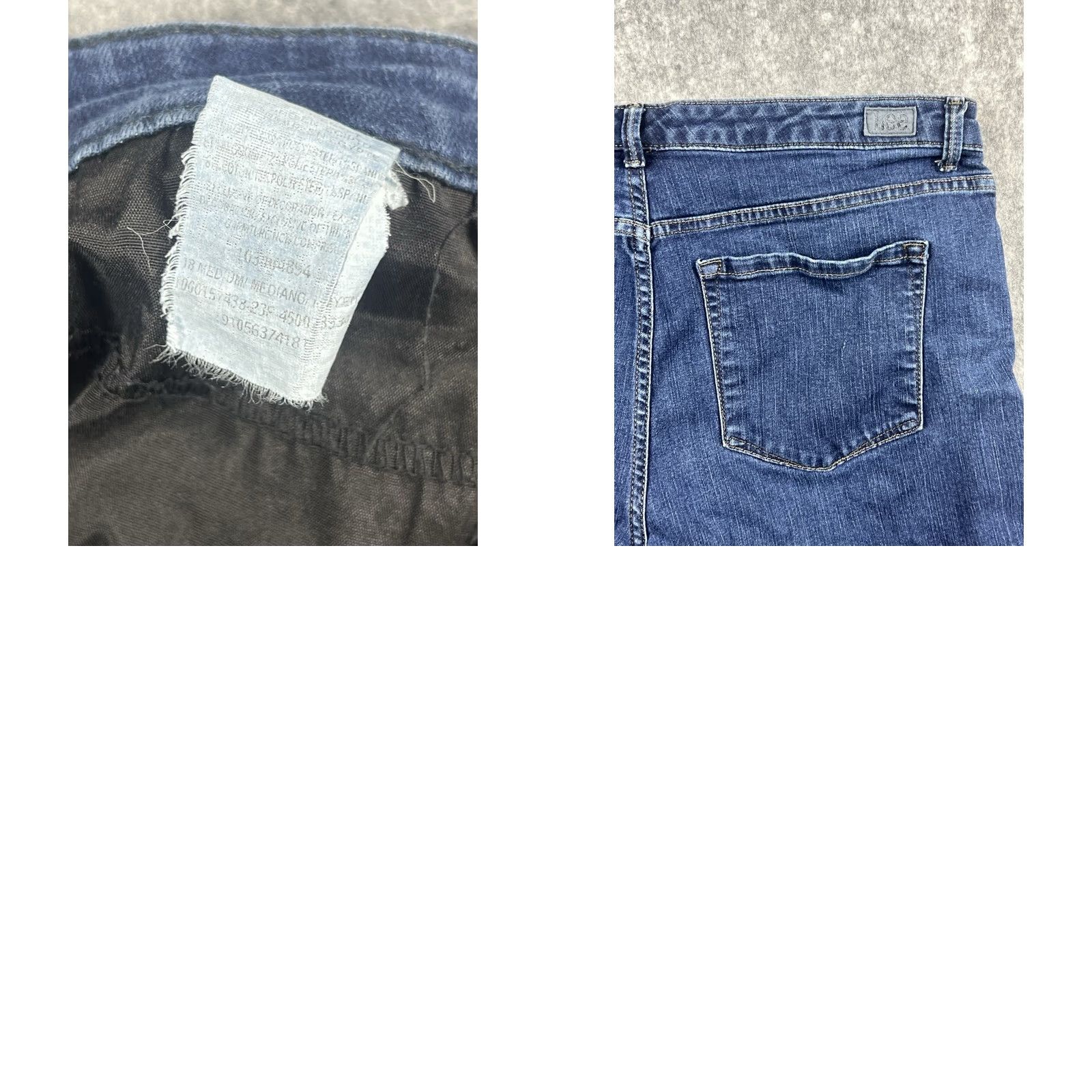 Lee Lee Jeans Relaxed Fit Straight Leg High Rise Denim 18M Women’s Slimming Stretch Pockets Blue 34x27 Regular Modern Denim Jeans Womens Size 24" / US 00 / IT 34 - 8 Thumbnail