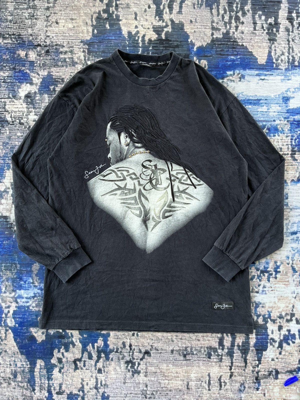 Rap Tees × Sean John RARE Sean john big logo long sleeve shirt Size US XL / EU 56 / 4 - 1 Thumbnail