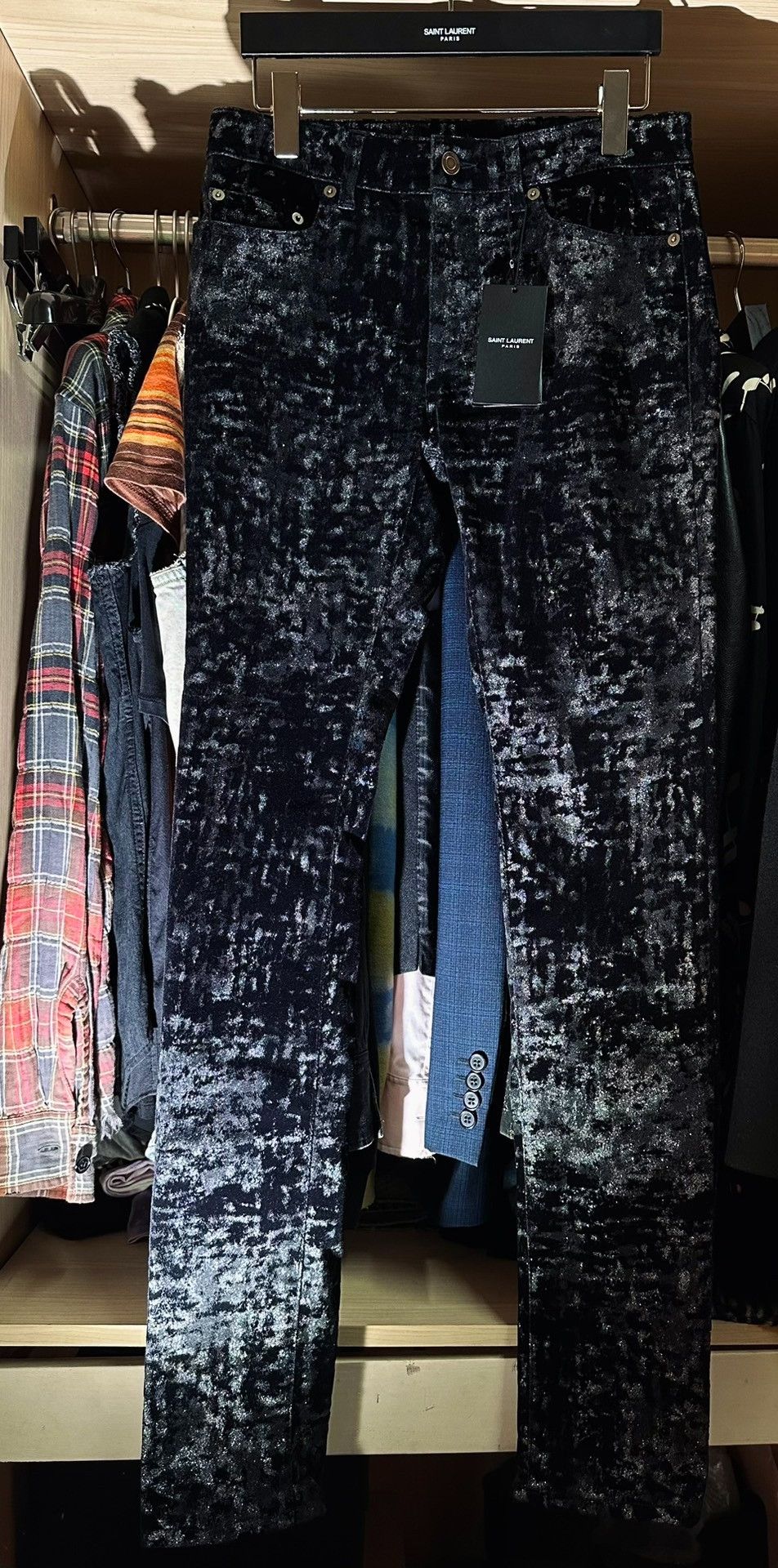 Saint Laurent Paris Saint Laurent 16fw Sequined Patterned Pants Size US 30 / EU 46 - 1 Thumbnail