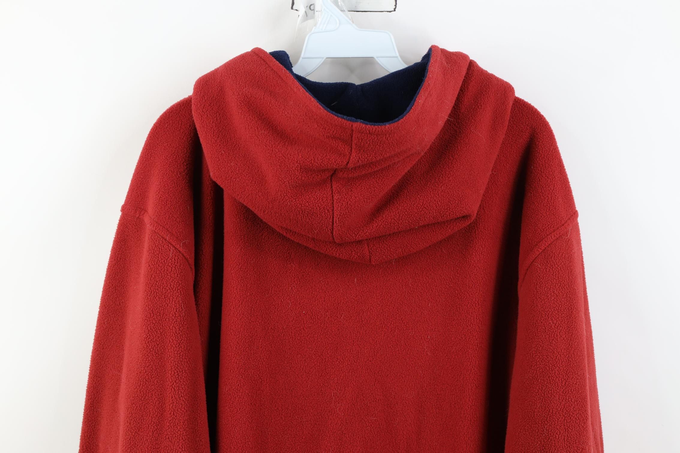 Cabelas Vintage 90s Cabelas 1/4 Zip Fleece Hoodie Sweatshirt Red Size US L / EU 52-54 / 3 - 12 Thumbnail