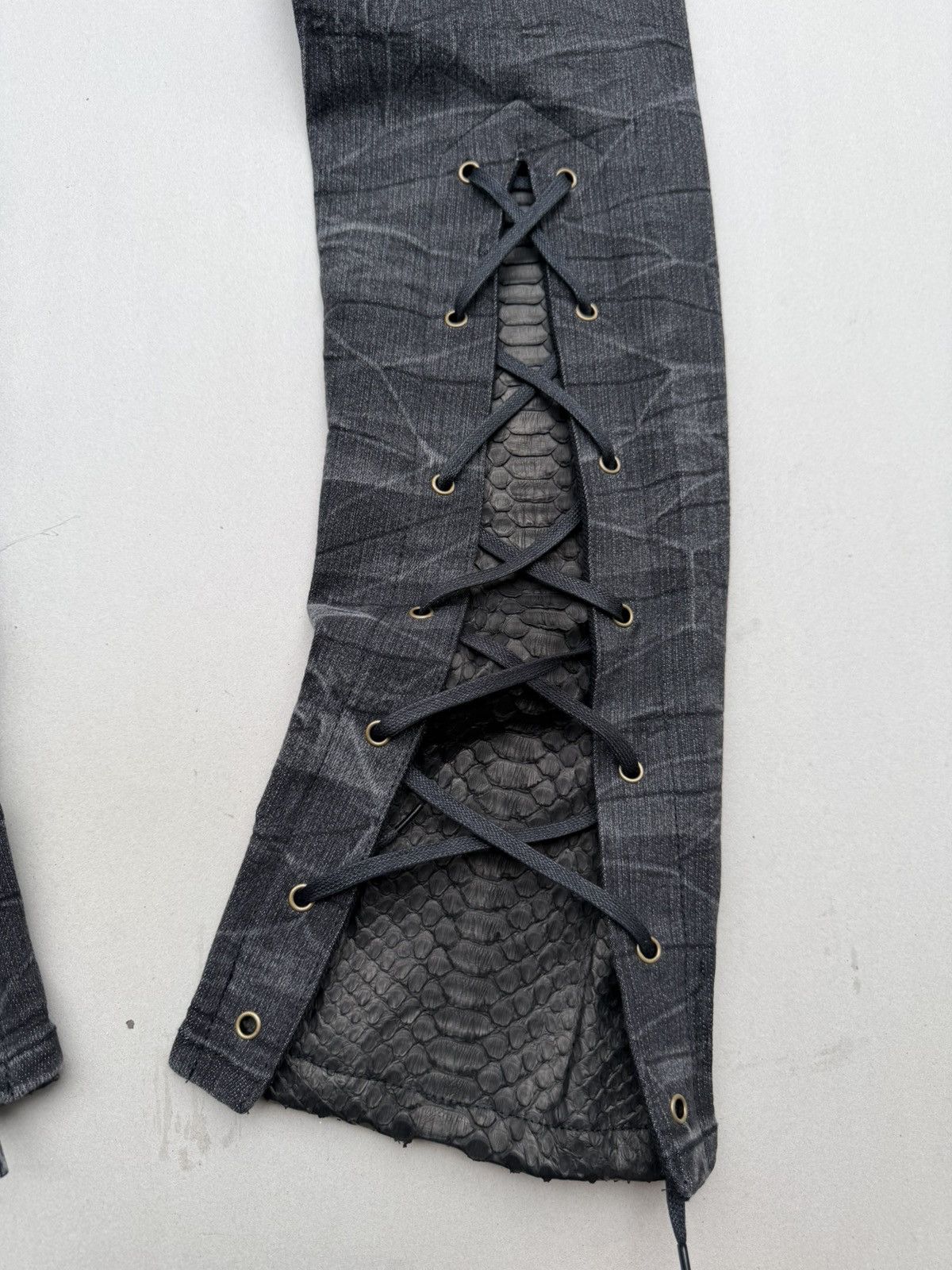 Japanese Brand lace up flare jeans Size US 32 / EU 48 - 5 Thumbnail