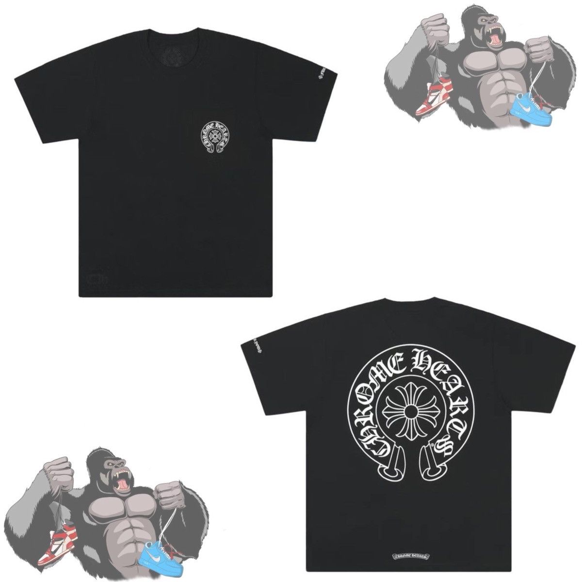 Chrome Hearts Chrome Hearts Pocket Horseshoe T-Shirt Black Size US XXL / EU 58 / 5 - 1 Thumbnail