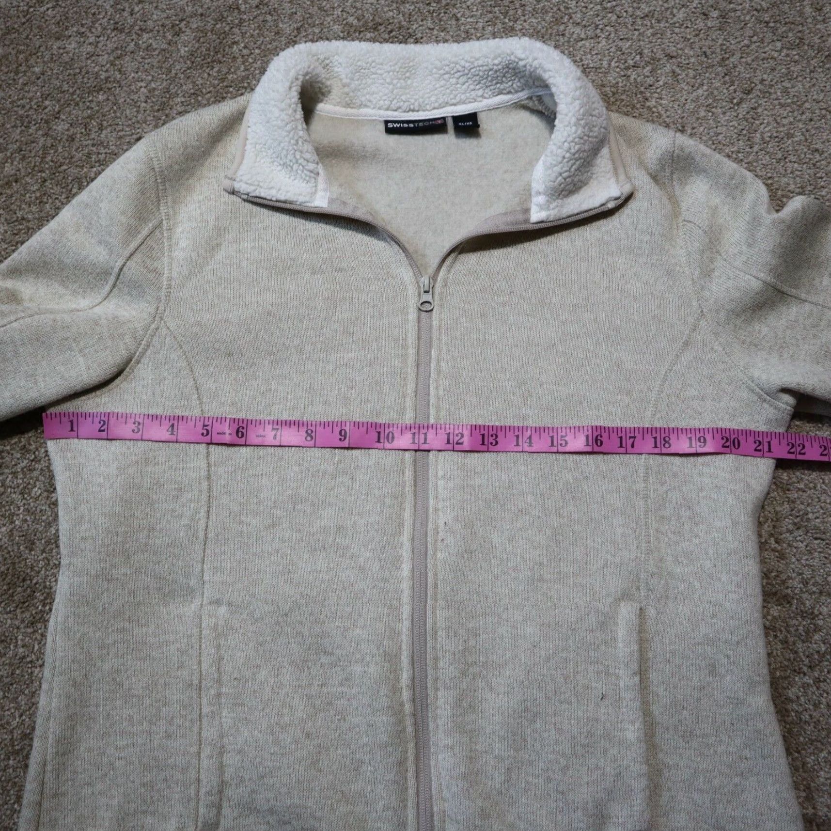 Vintage Swiss Tech Jacket Women M Brown Full Zip Overcoat Size M Regular Polyester Knit 16-18 Clothing Mens Womens Size M / US 6-8 / IT 42-44 - 5 Thumbnail