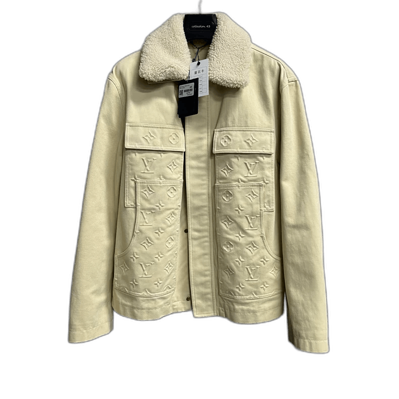 Louis Vuitton Louis Vuitton Louis Vuitton Beige Detachable Collar Jacket Size US L / EU 52-54 / 3 - 1 Thumbnail