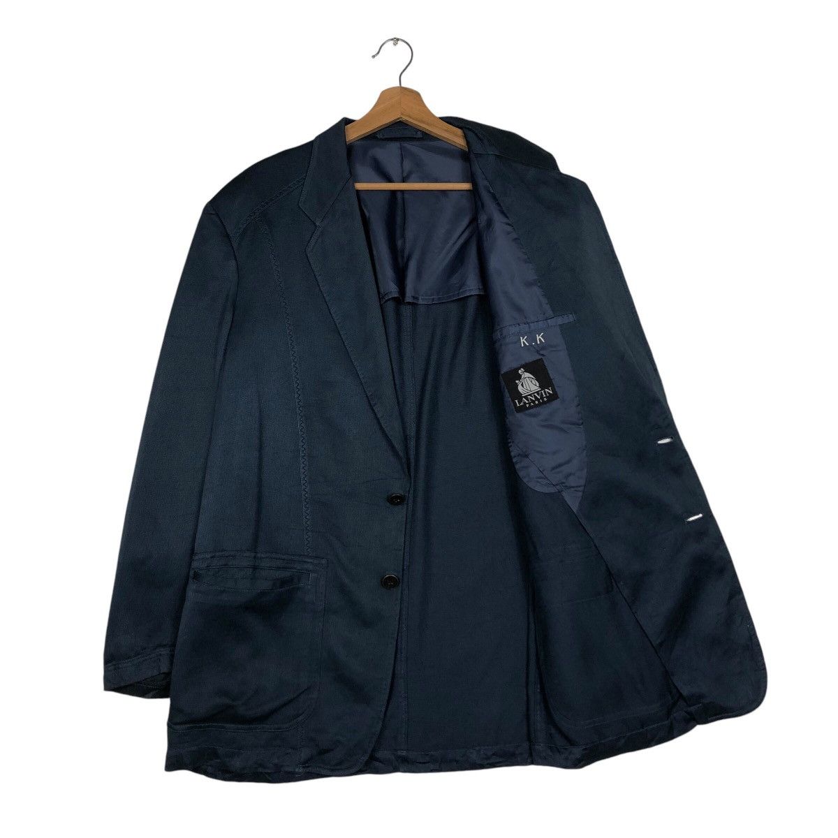 Japanese Brand 📌Vintage Lanvin Paris Chore Casual Coats Double Breast Size US M / EU 48-50 / 2 - 12 Thumbnail
