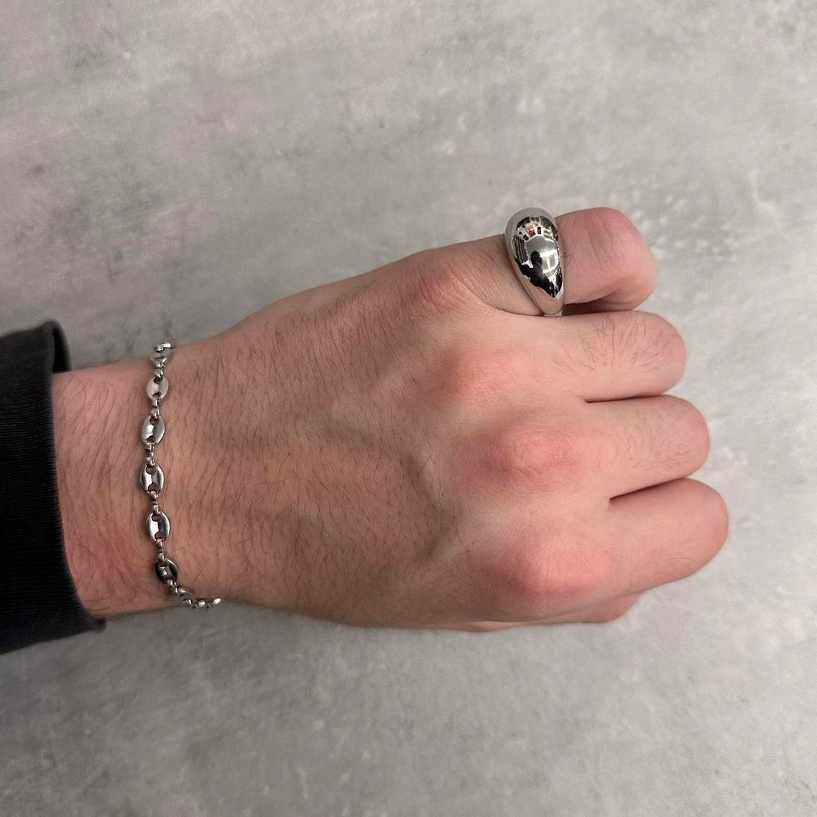 Other Silver opal sphere ring unique MENS Size ONE SIZE - 2 Thumbnail