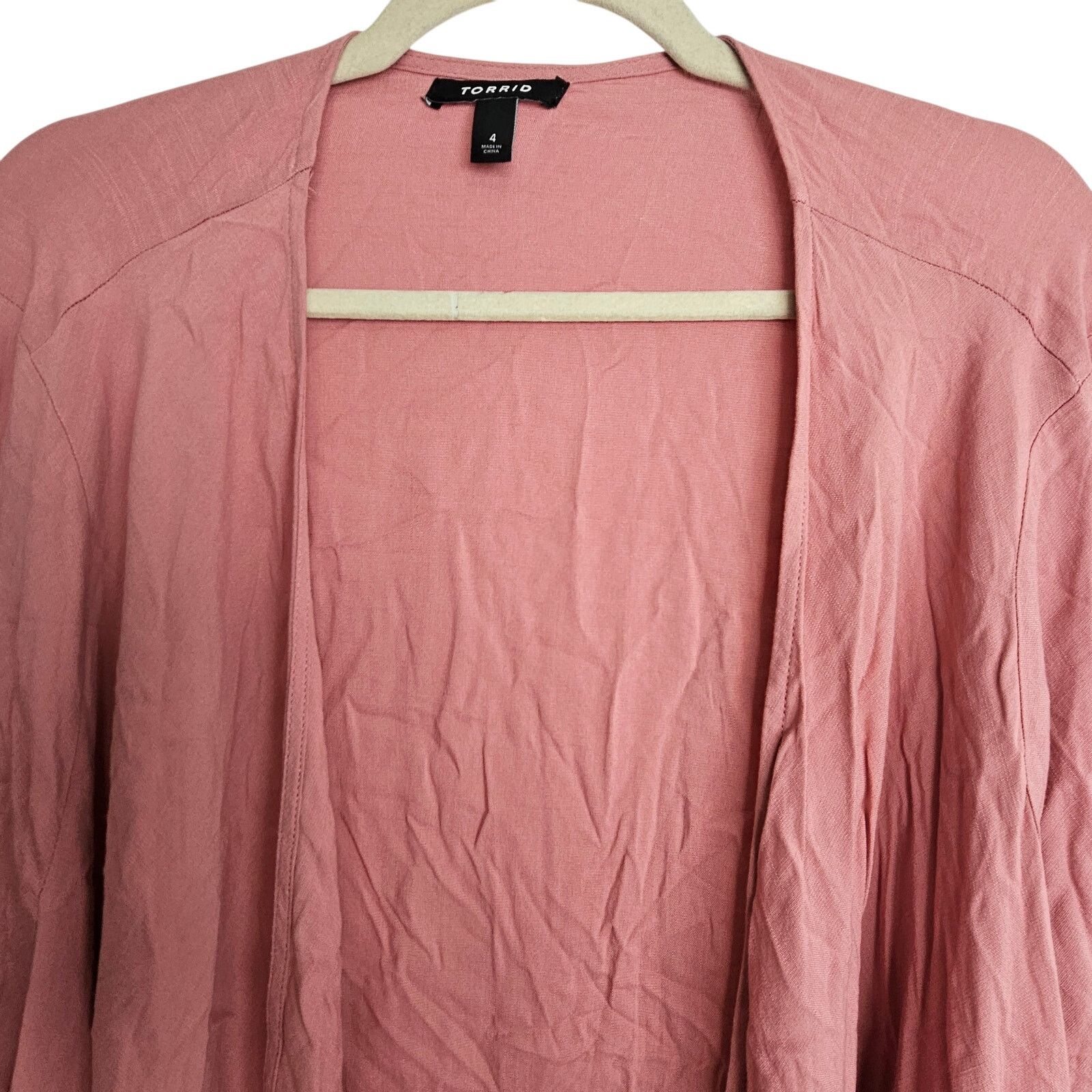 Torrid Torrid Womens Textured Drape Kimono Size 4X Stretch Layering Size 4XL / US 24-26 - 3 Thumbnail