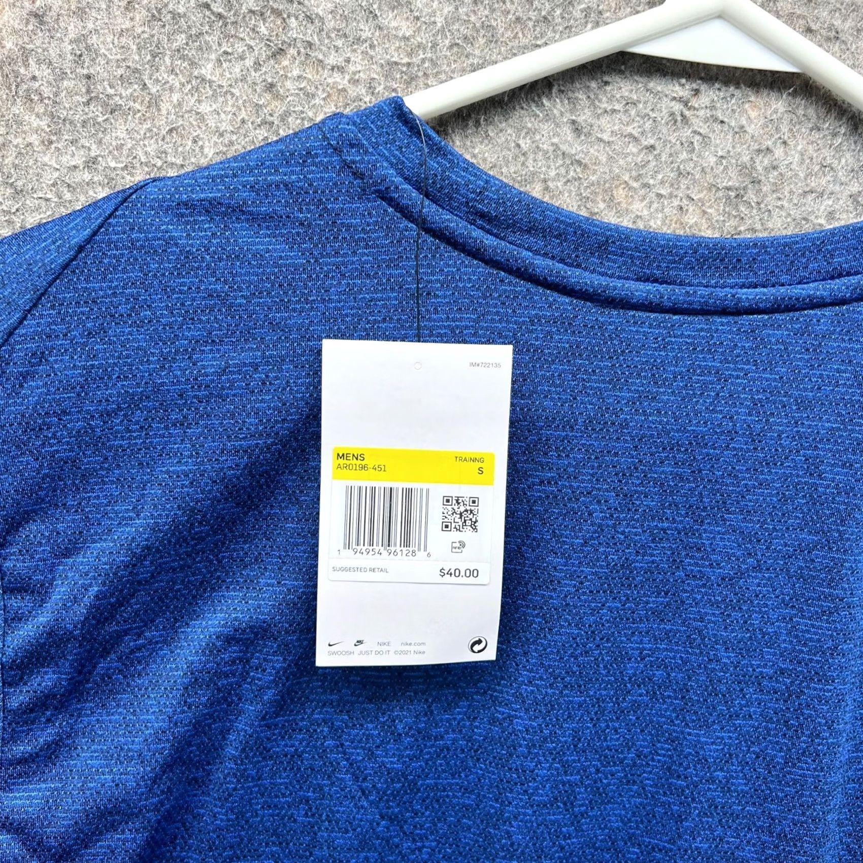 Nike Nike Shirt Mens Small Game Royal Blue Dri-FIT Training Tee Running AR0196-451 Size US S / EU 44-46 / 1 - 3 Thumbnail