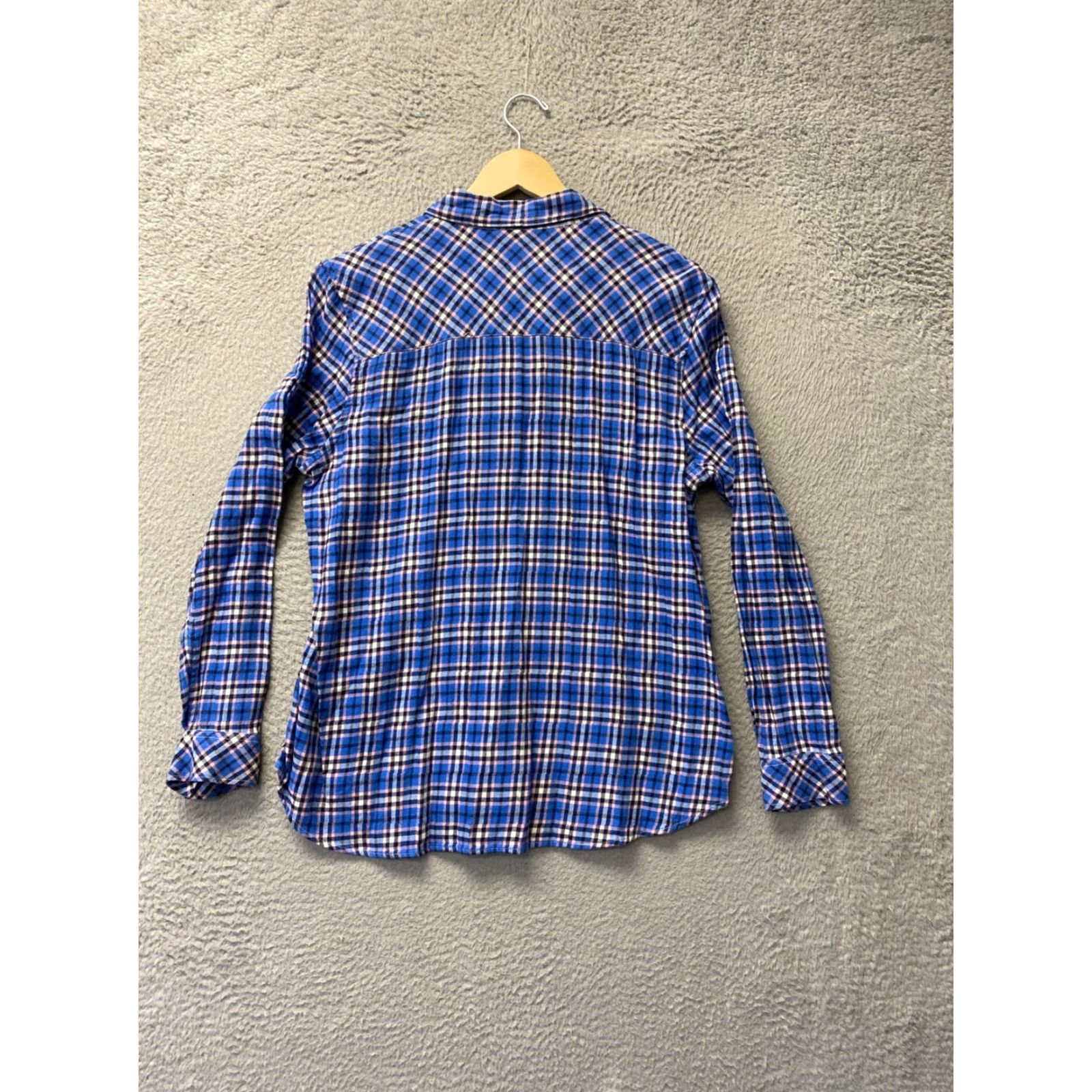 Gap GAP Shirt Women L Multicolor Plaid Cotton-Blend Long Sleeve Top Size L / US 10 / IT 46 - 7 Thumbnail