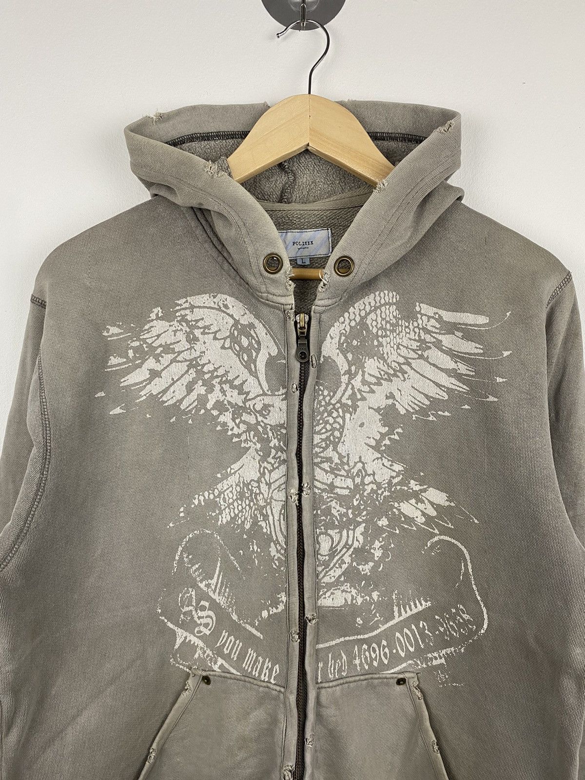 Japanese Brand Politix Zipper Hoodie Size US L / EU 52-54 / 3 - 2 Thumbnail