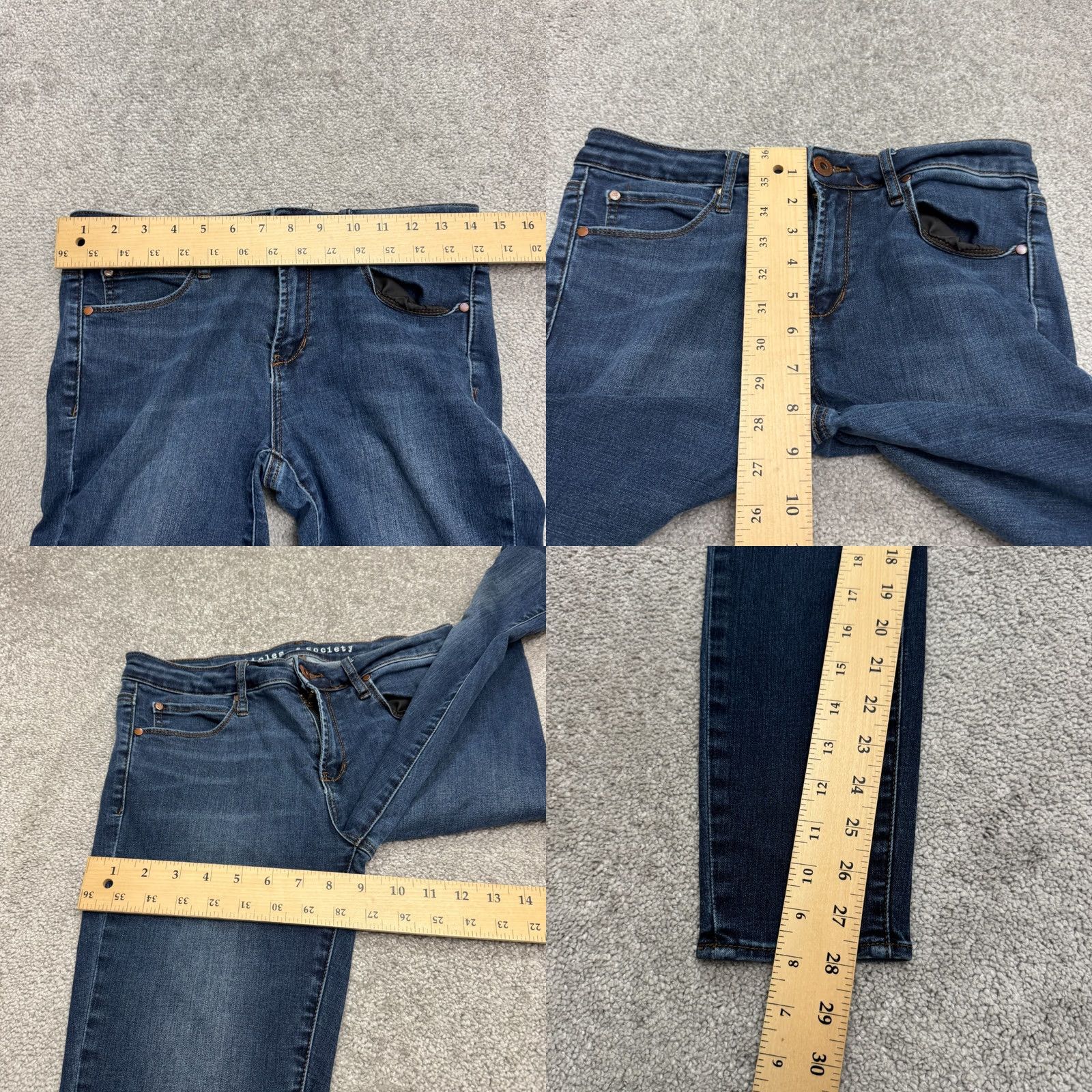 Vintage Articles Of Society Mya Mid Rise Skinny Denim Jeans Womens 28 Blue West End Cut City Streetwear 28 in Blue Womens Jeans Skinny Size 28" / US 6 / IT 42 - 9 Thumbnail