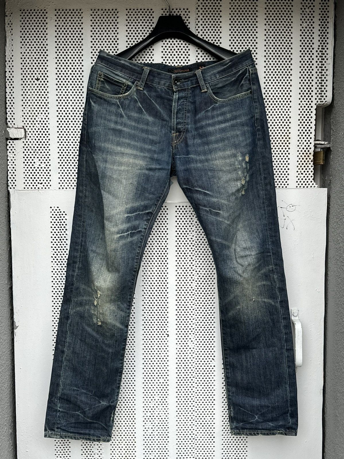 Ed Hardy × Japanese Brand × Vintage Vintage Ed Hardy Faded Denim Jeans Size 33/34 Size US 33 - 2 Thumbnail