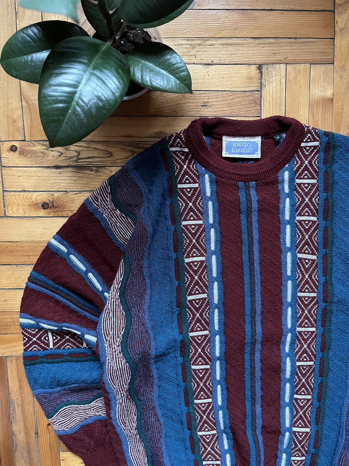 Vintage Vintage Cable Coloured Like Coogi 90's Streetwear Sweater Size US M / EU 48-50 / 2 - 2 Thumbnail