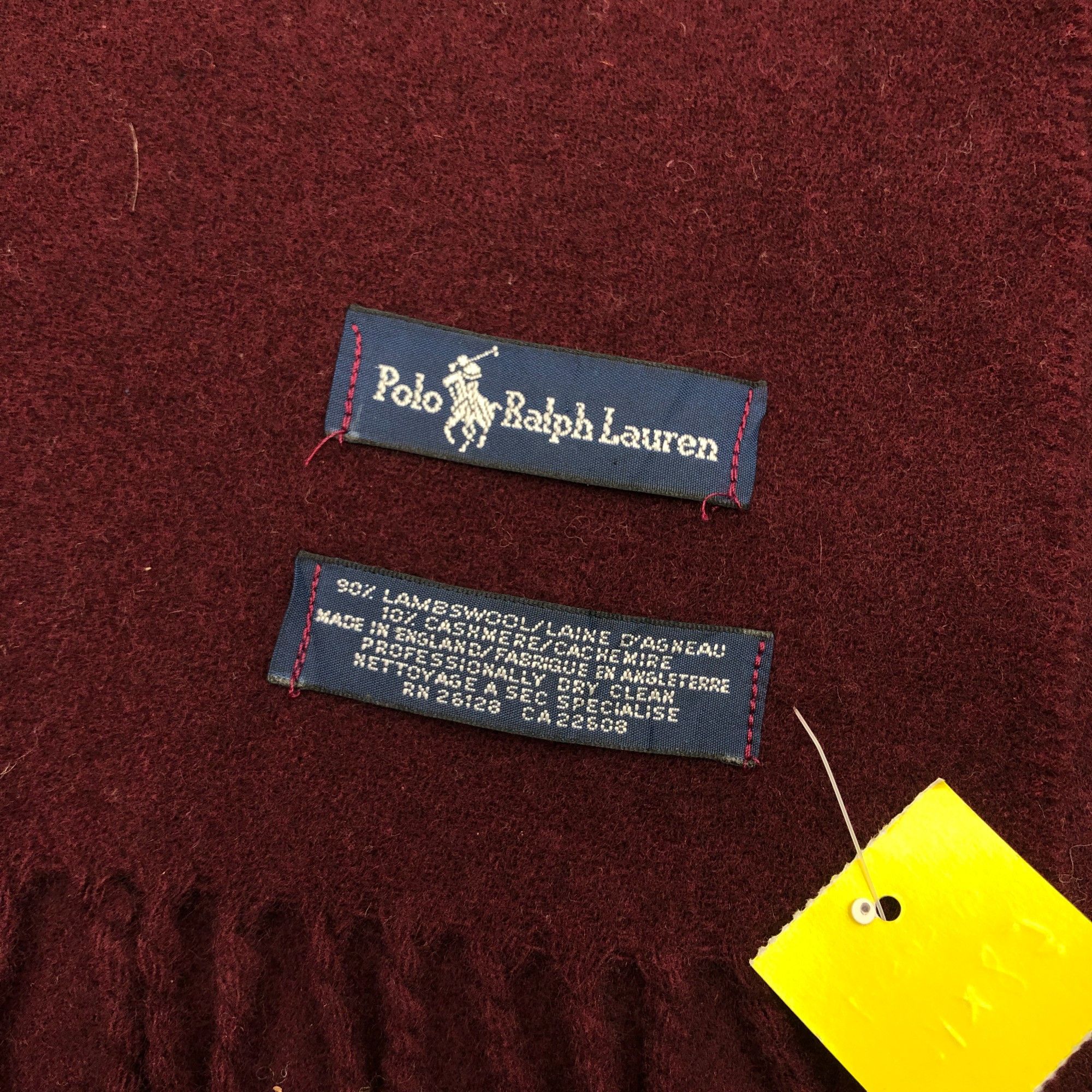 Polo Ralph Lauren Vintage 90s Polo Ralph Luaren Scarf Muffler Wool Scarves Size ONE SIZE - 5 Thumbnail