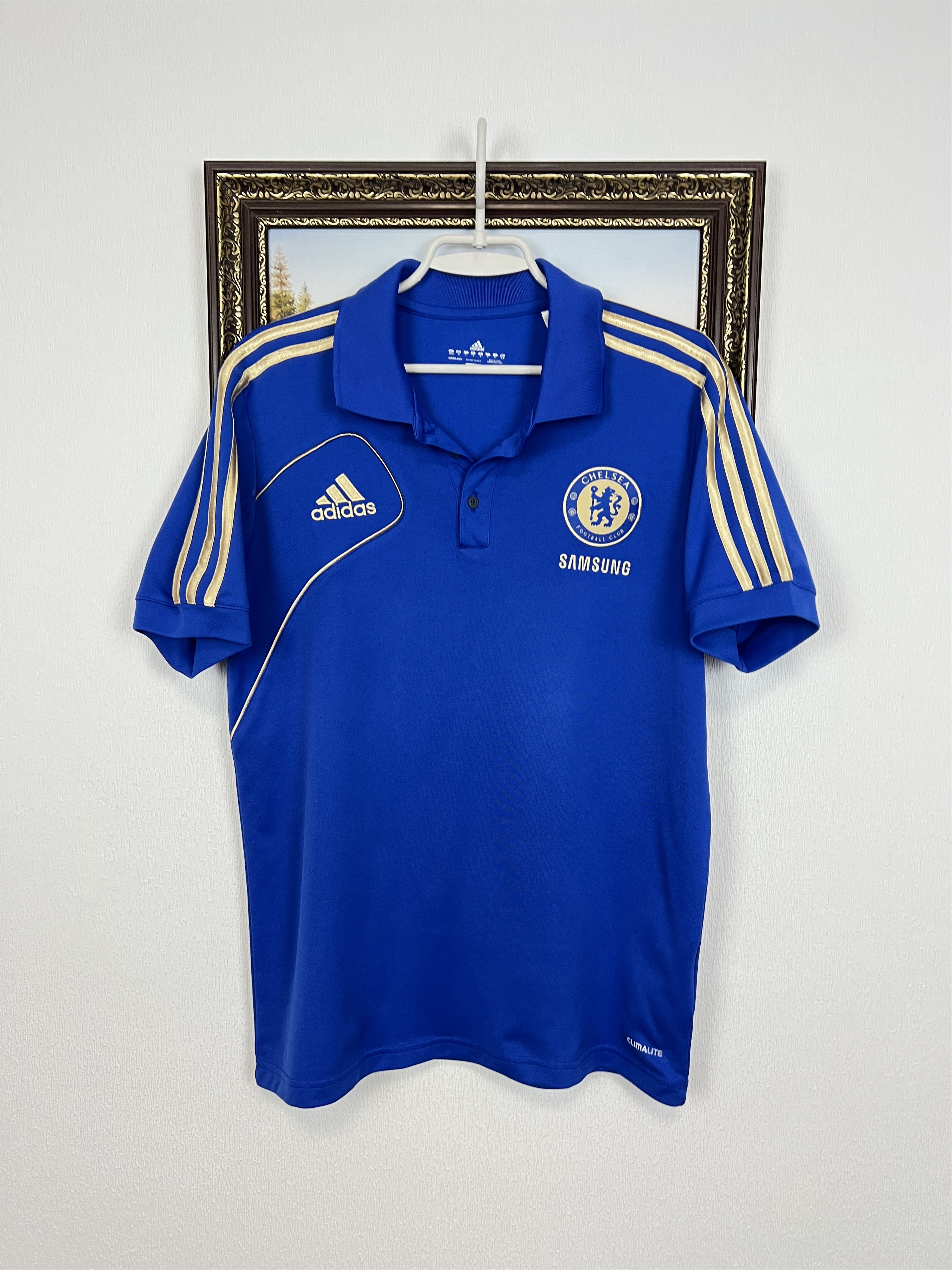 Adidas Vintage Chelsea Football Train Shirt Soccer Polo Tee Hype Size US M / EU 48-50 / 2 - 1 Thumbnail