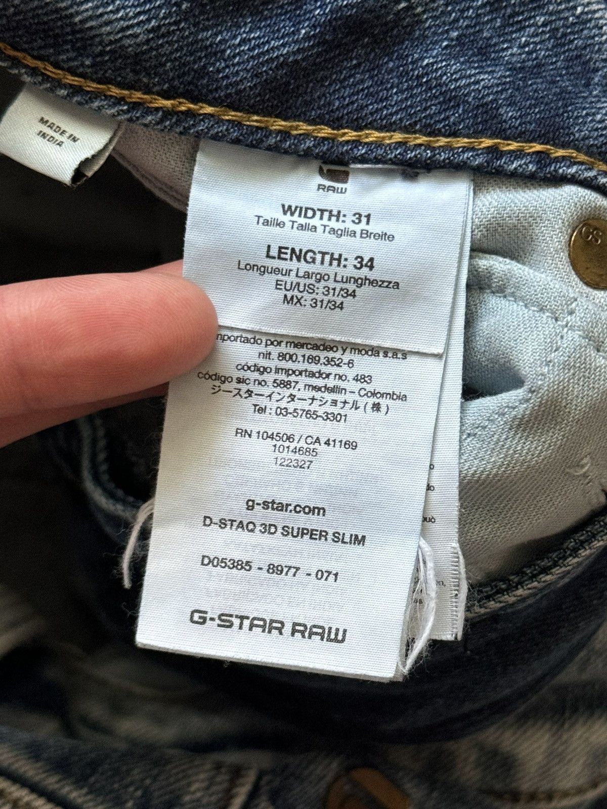 G-Star × Vintage G star raw 31/34 DSTAQ 3D super slim denim jean trouser pant Size US 31 - 14 Thumbnail