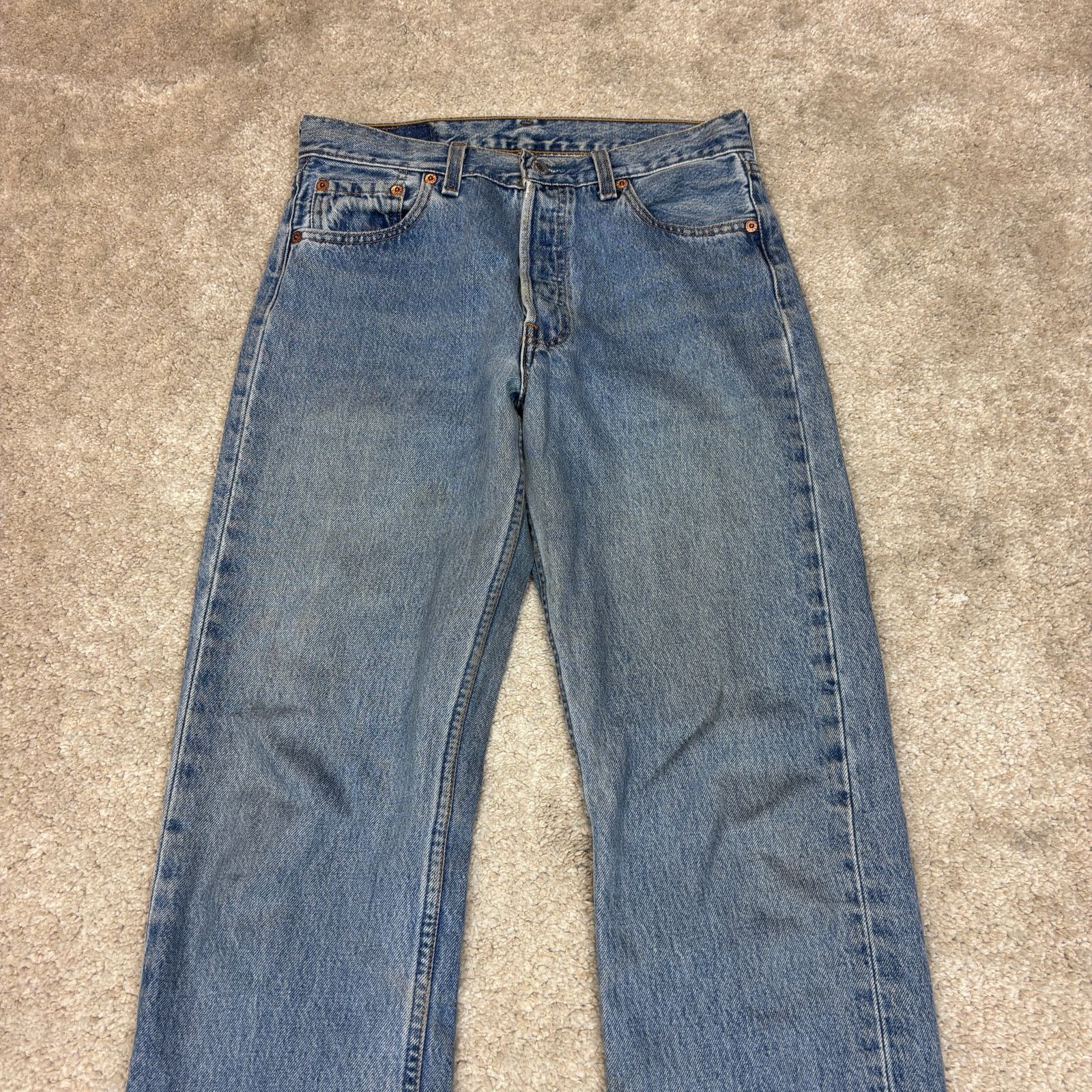 Levi's Vintage 90s Levi's 501 Straight Leg Jeans 30x31.5 Size US 30 / EU 46 - 3 Thumbnail