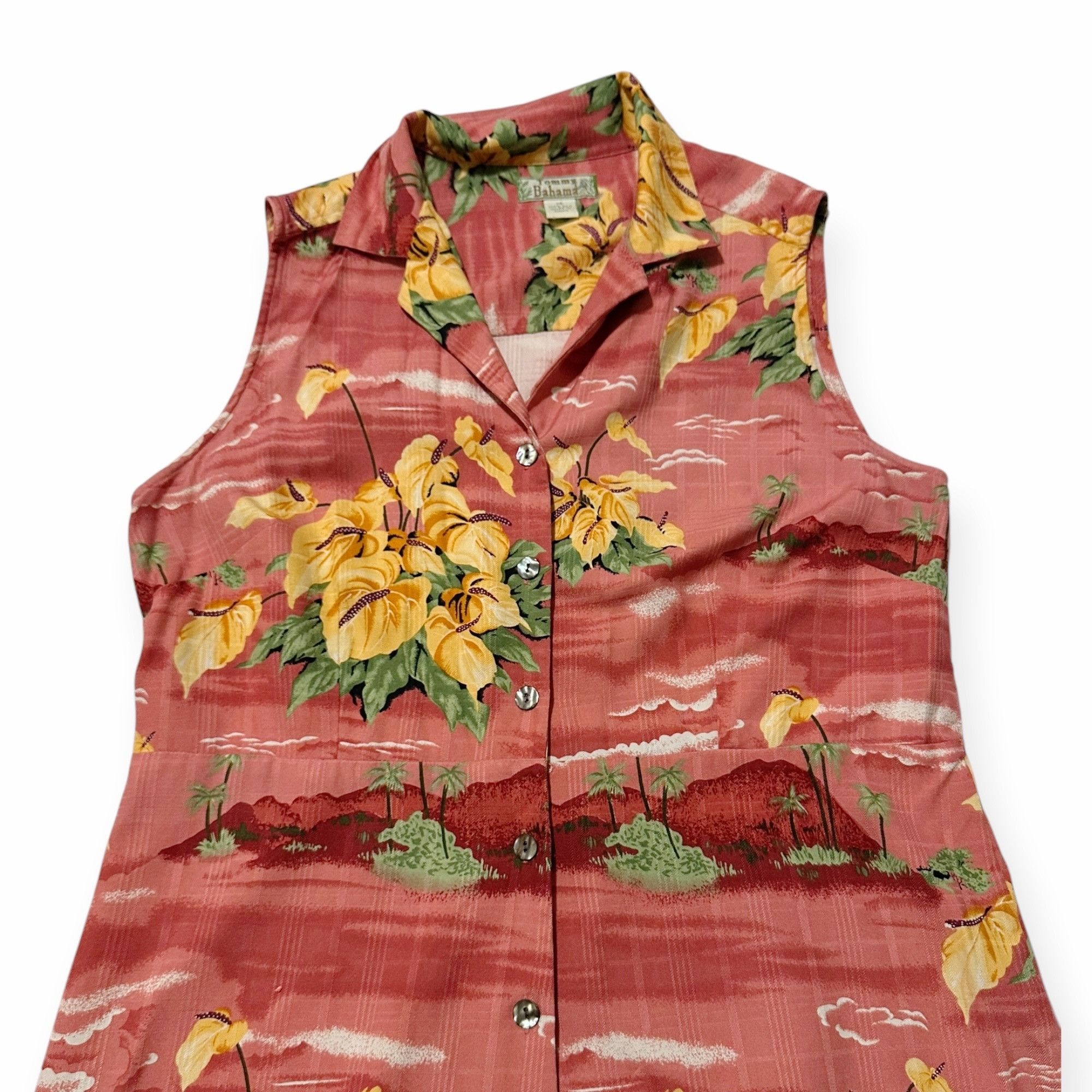 Tommy Bahama Tommy Bahama Silk Sleeveless Shirt Dress, Size 14, Hawaiian Size XL / US 12-14 / IT 48-50 - 6 Thumbnail