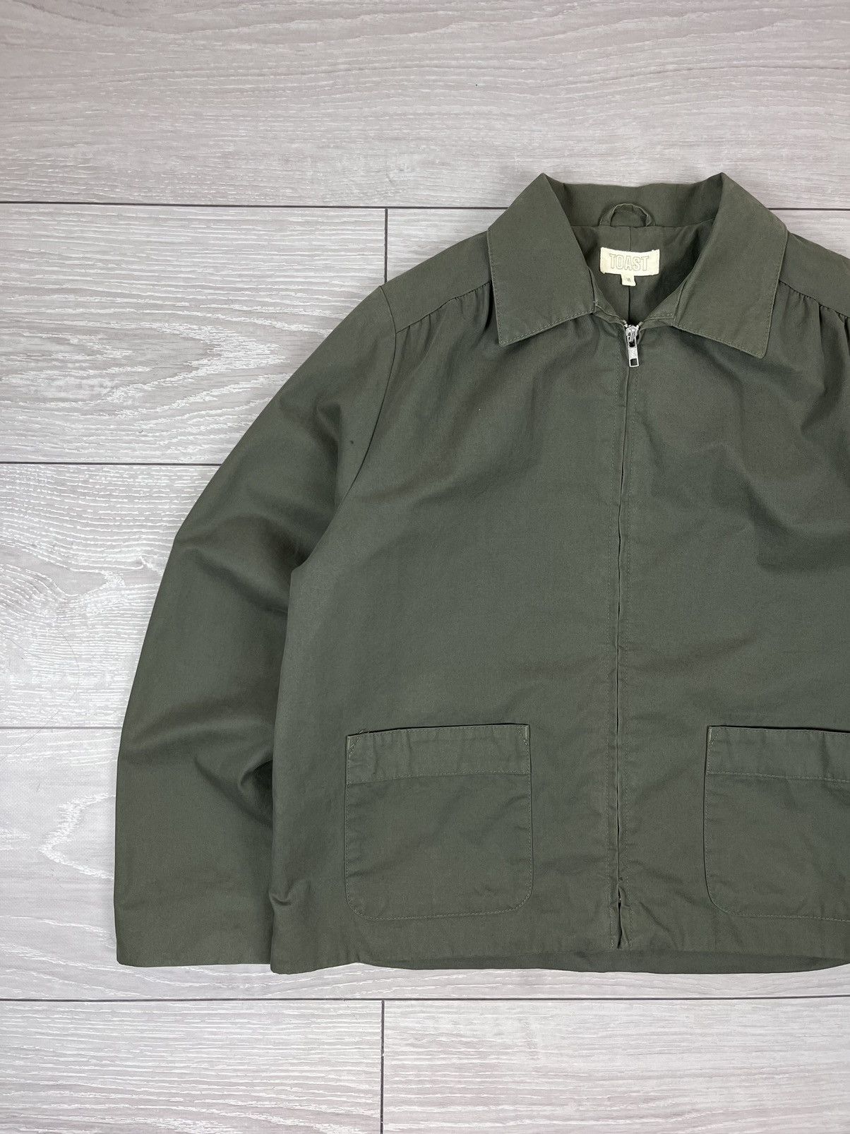 If Six Was Nine Toast Designer Green Canvas Womens Cropped Jacket Size XL / US 12-14 / IT 48-50 - 4 Thumbnail