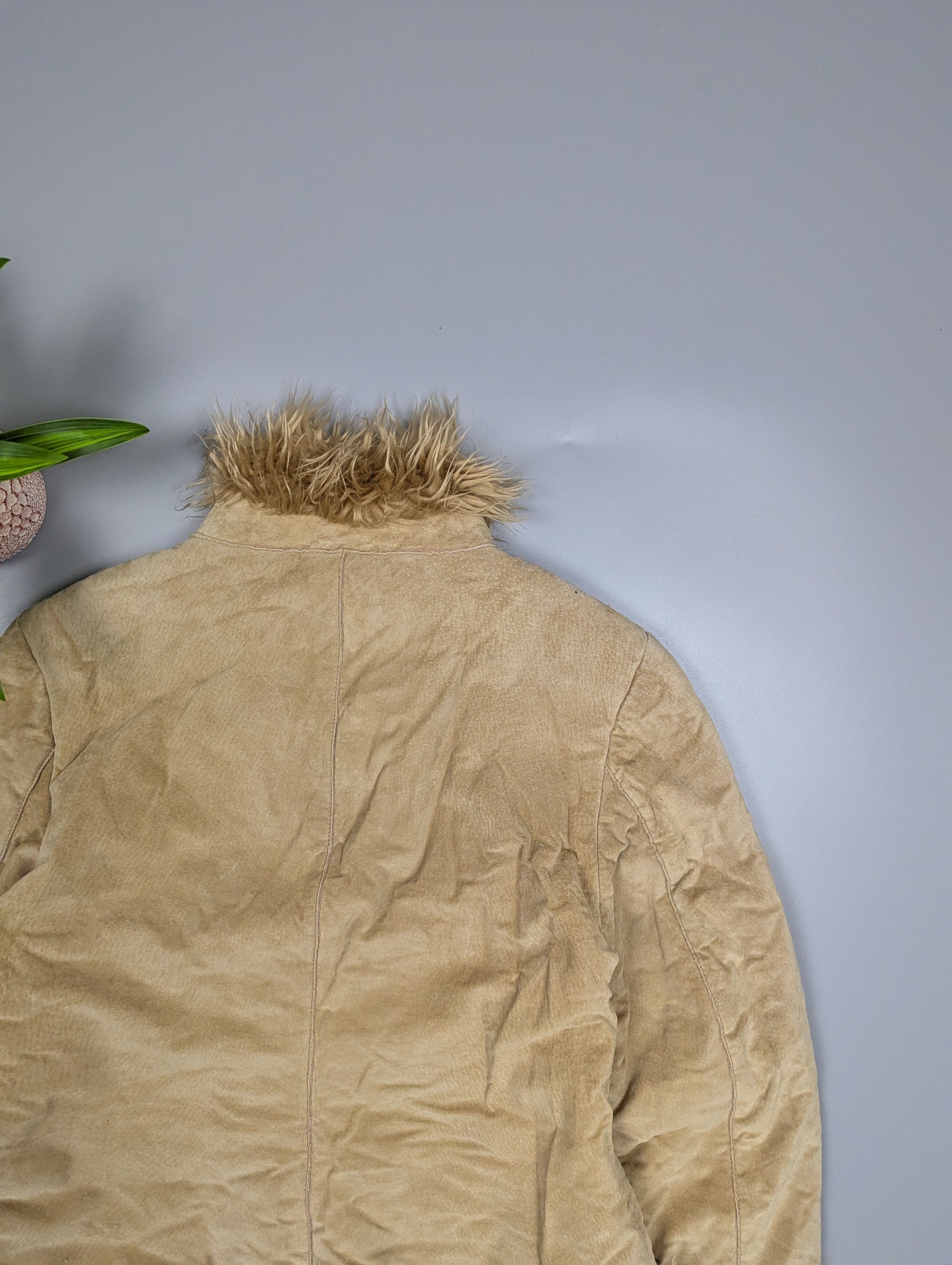 Vintage VTG Y2K Penny Lane Leather Fur Trim Coat Women’s Jacket Size M / US 6-8 / IT 42-44 - 14 Thumbnail