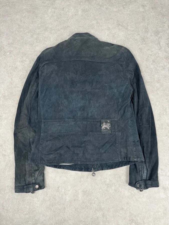 Gianfranco Ferre SS2009 Gianfranco Ferré Navy Suede Crocodile Effect Bomber Jacket Size US M / EU 48-50 / 2 - 6 Thumbnail