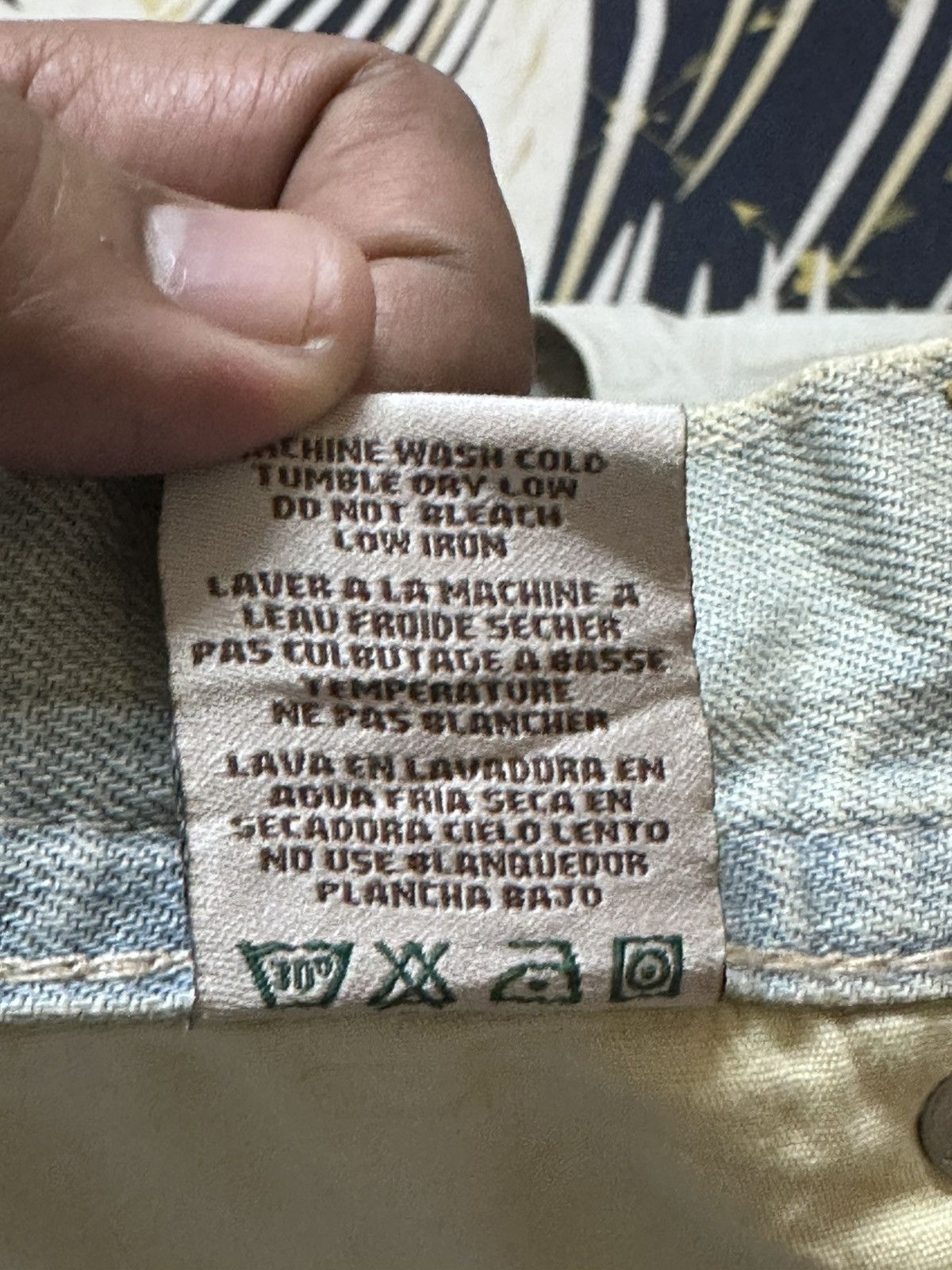 Mek Denim Vintage MekDenim Faded Mudwash Distressed Denim Size US 33 - 12 Thumbnail