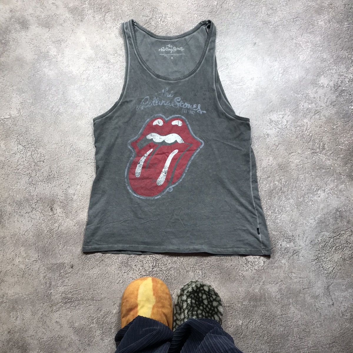 Vintage 90s Rolling Stones Sun Faded Tank Top Graphic Tee L
