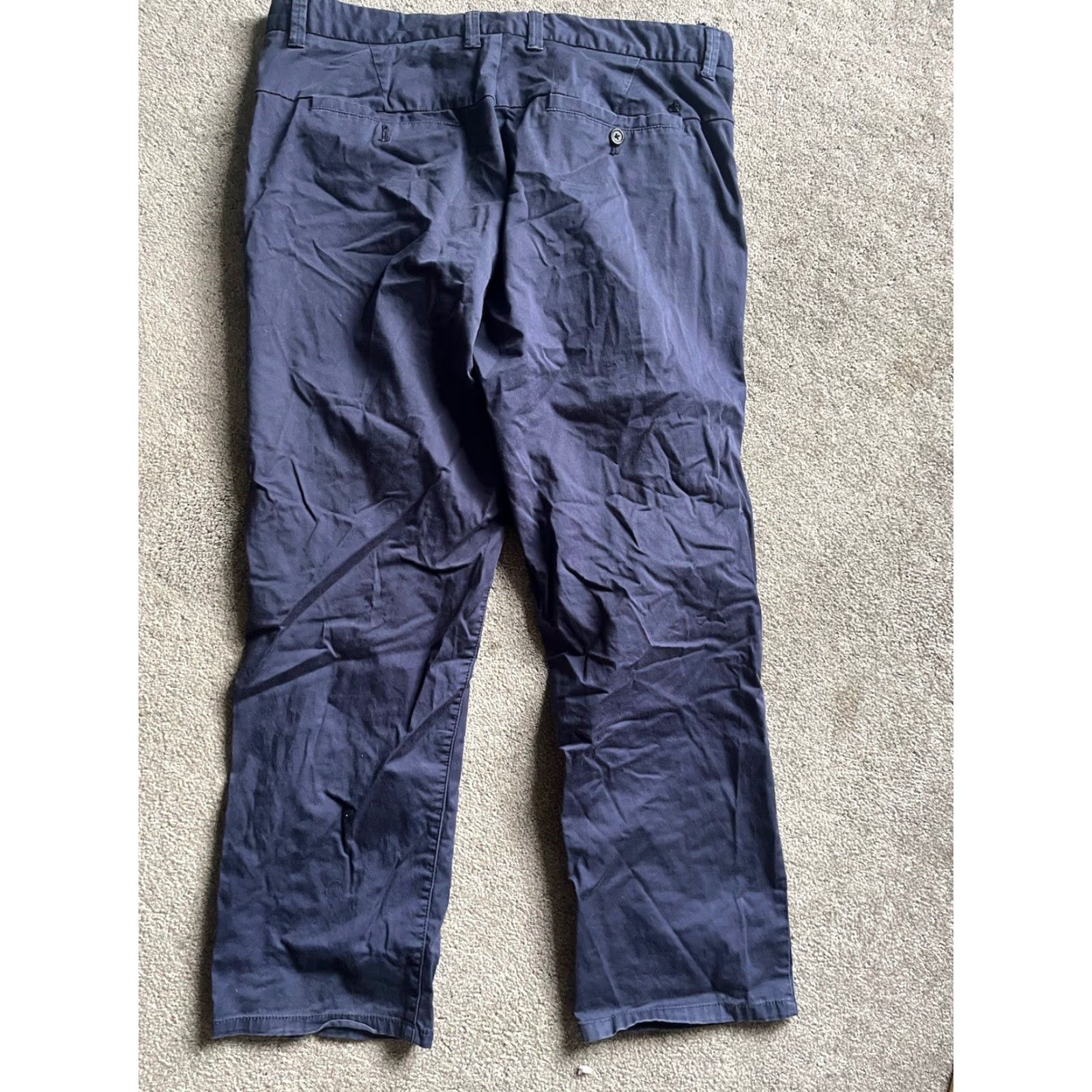 Calvin Klein Calvin Klein Men’s Pants 36x30 Blue Chino Regular Fit Slim Straight 30 in Inseam Navy Blue Size US 36 / EU 52 - 3 Thumbnail