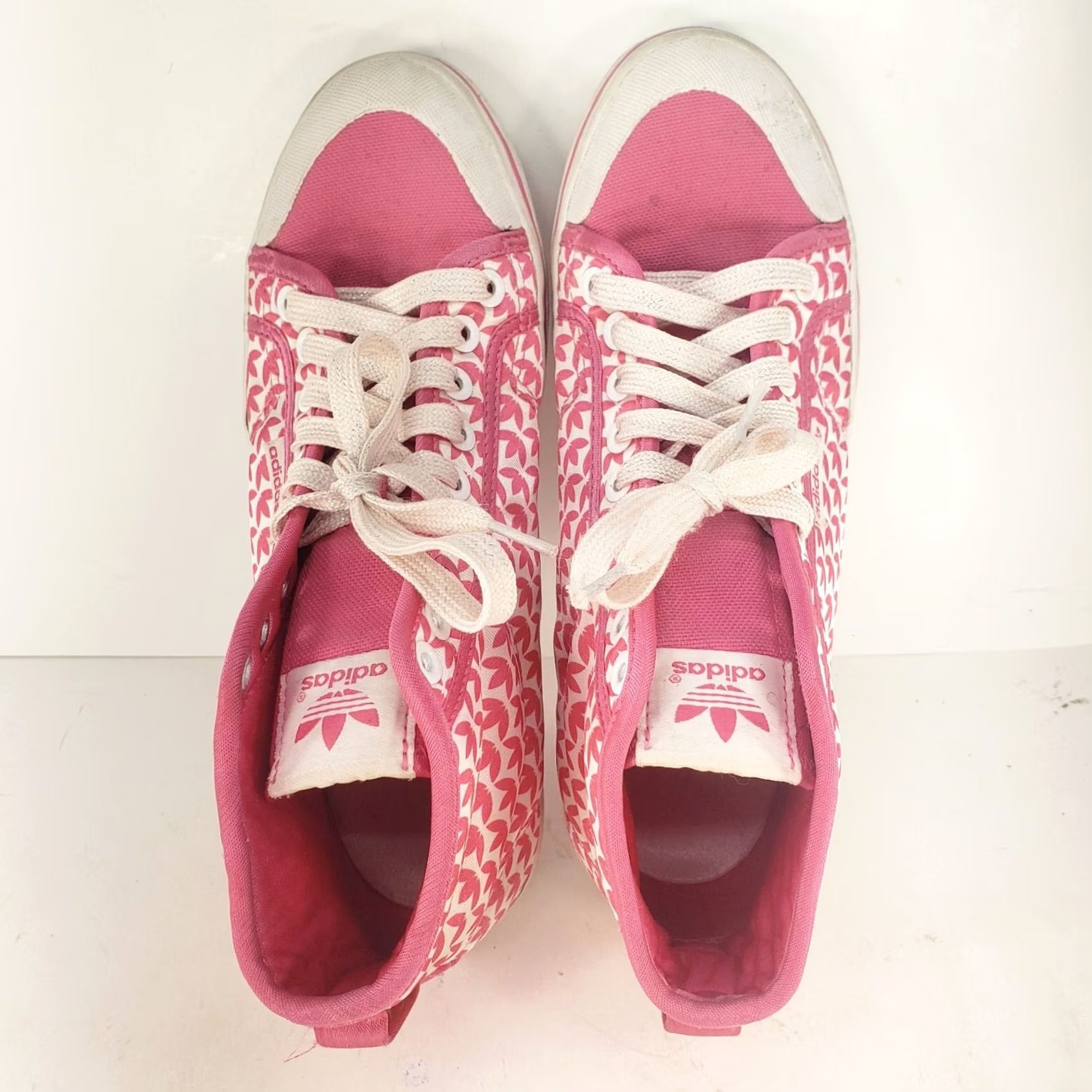 Adidas Adidas Court High Friendship Women's 7 Pink Adidas Symbol All Over Pattern Sneaker High Top Size US 7 / IT 37 - 7 Thumbnail