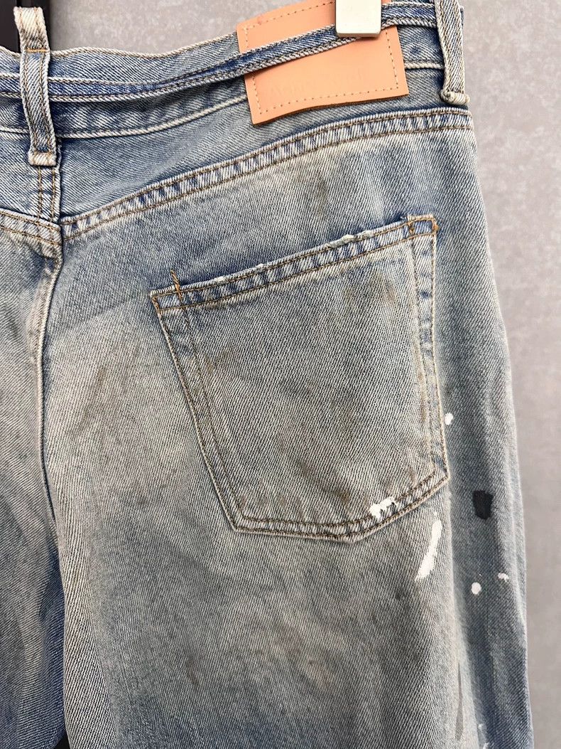Acne Studios Acne Studios size:34 Splashed ink stained blue wide-leg wo Size 33" - 7 Thumbnail