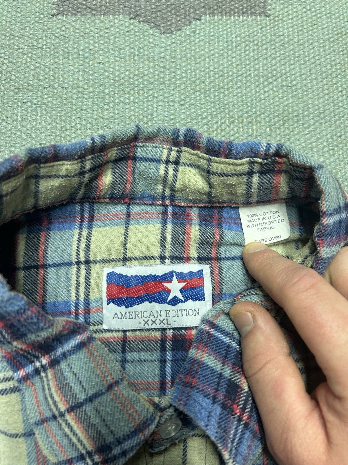 Vintage Vintage 90s printed flannel shirt brushed cotton plaid 3XL Size US XXL / EU 58 / 5 - 4 Thumbnail